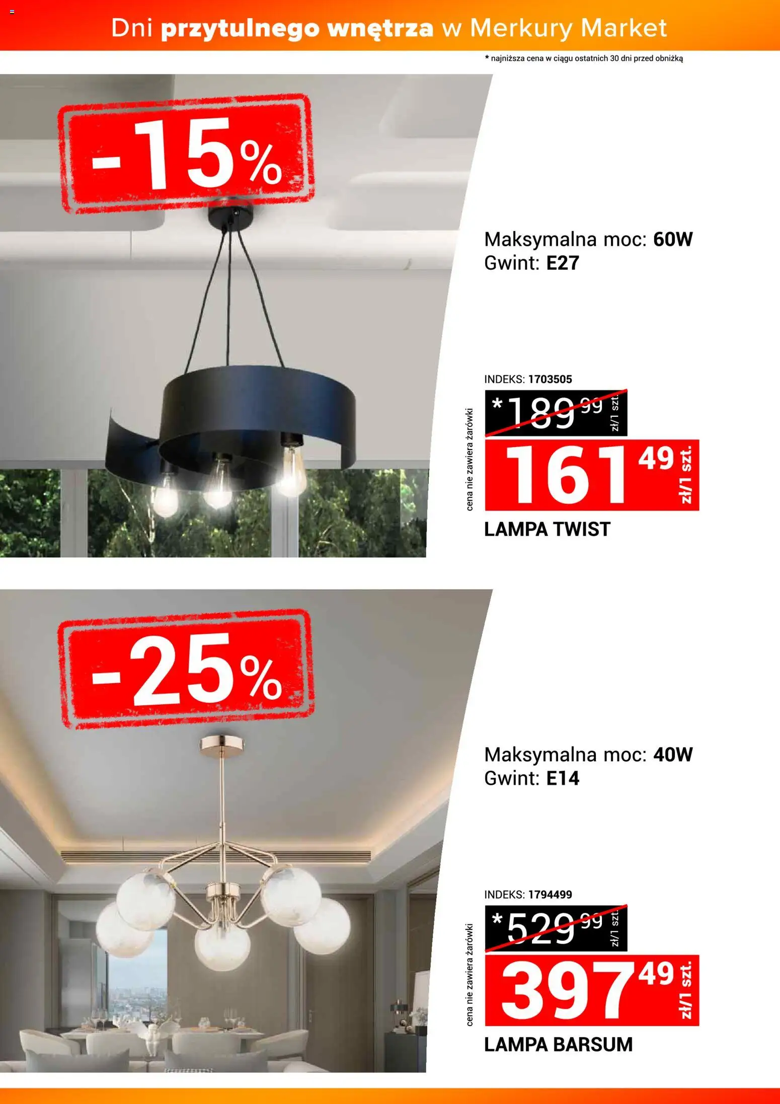 Merkury Market Gazetka - Dni przytulnego wnętrza od 22.11.2025 | Strona: 7 | Produkty: Lampa, Żarówki