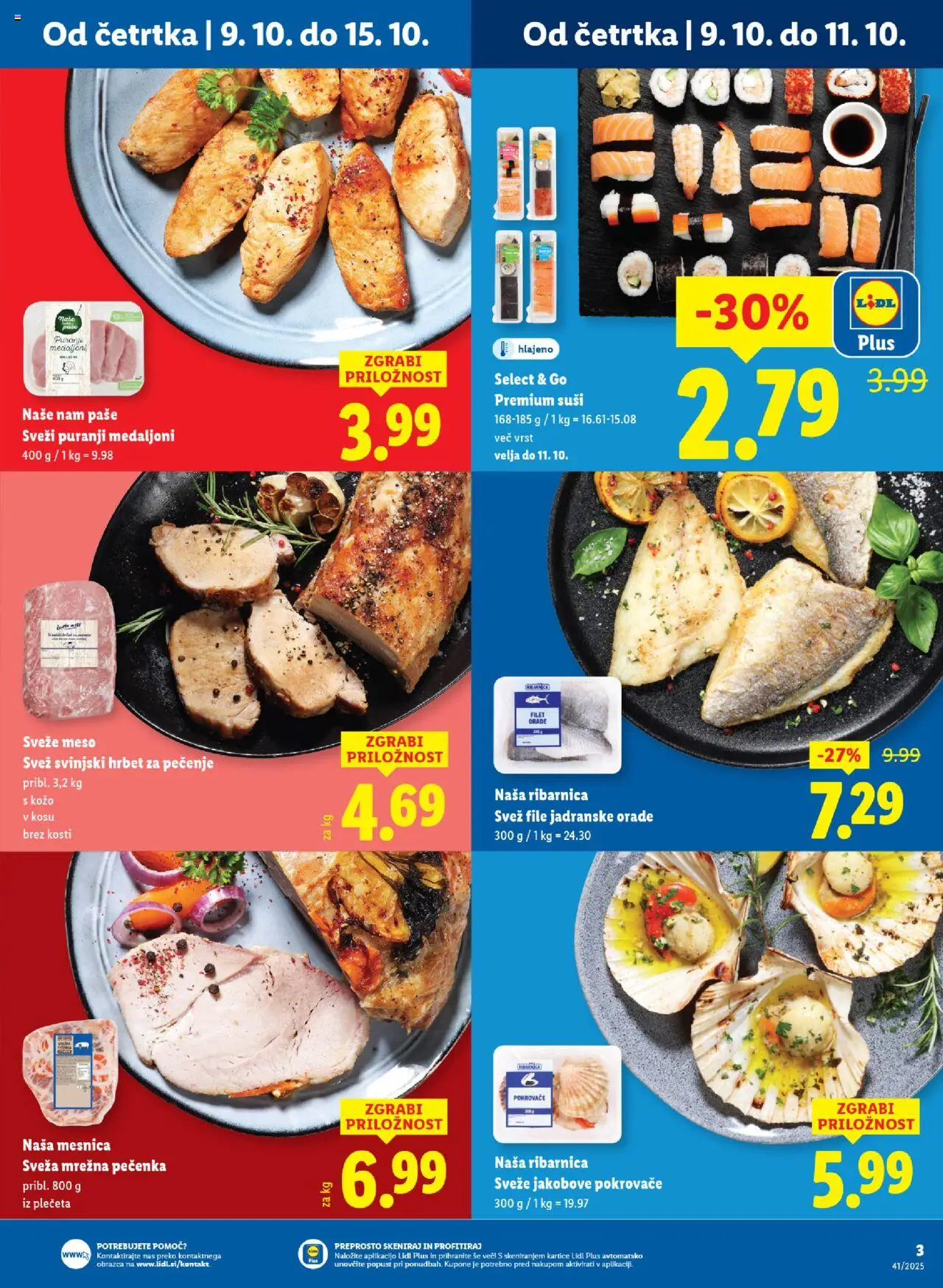 Novi Lidl katalog ponudbe – veljaven od 09.10.2025 | Stran: 3 | Izdelki: Suši