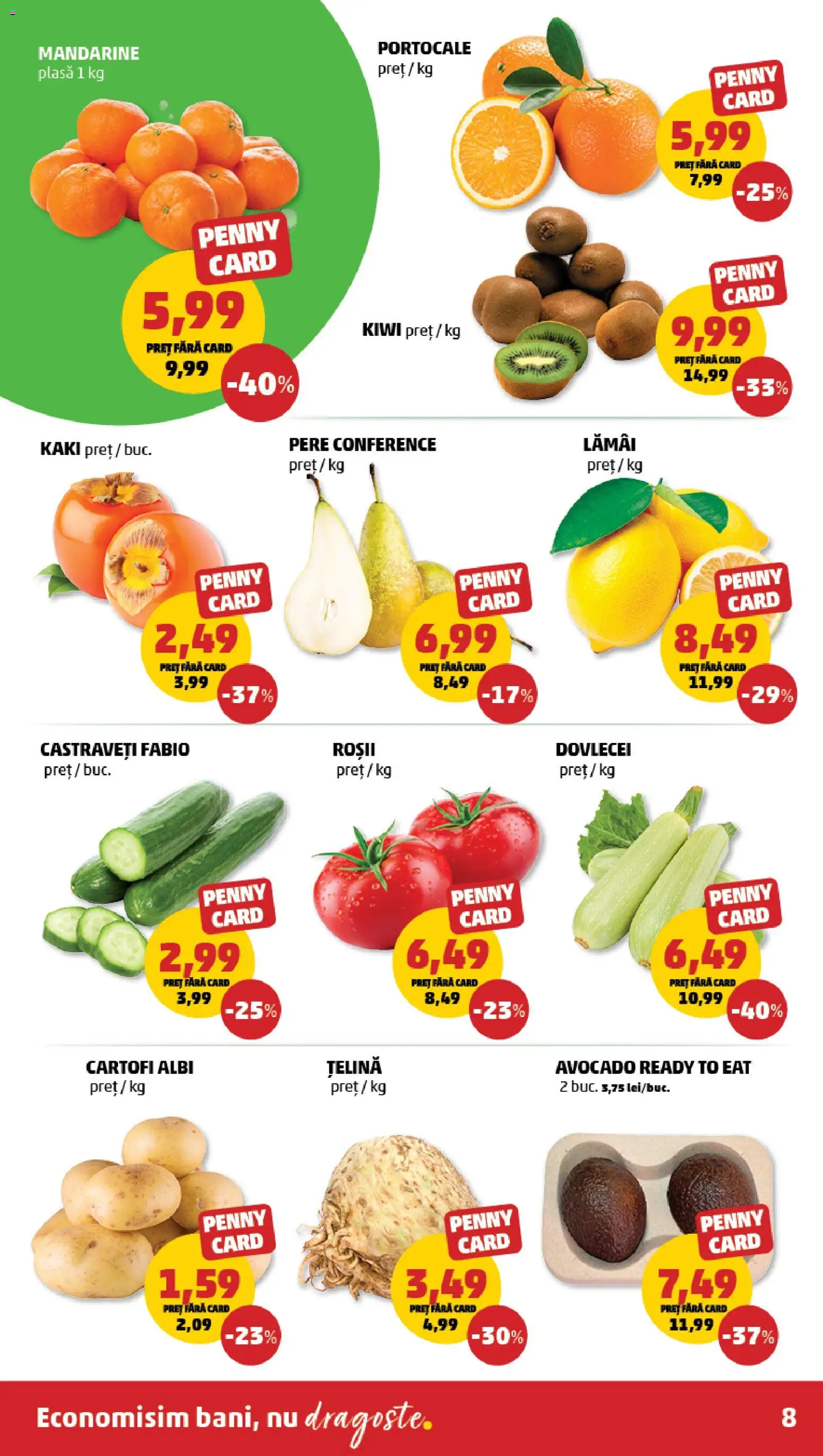 Noul catalog PENNY – valabil de la 12.11.2025 | Pagină: 8 | Produse: Kaki, Portocale, Kiwi, Mandarine