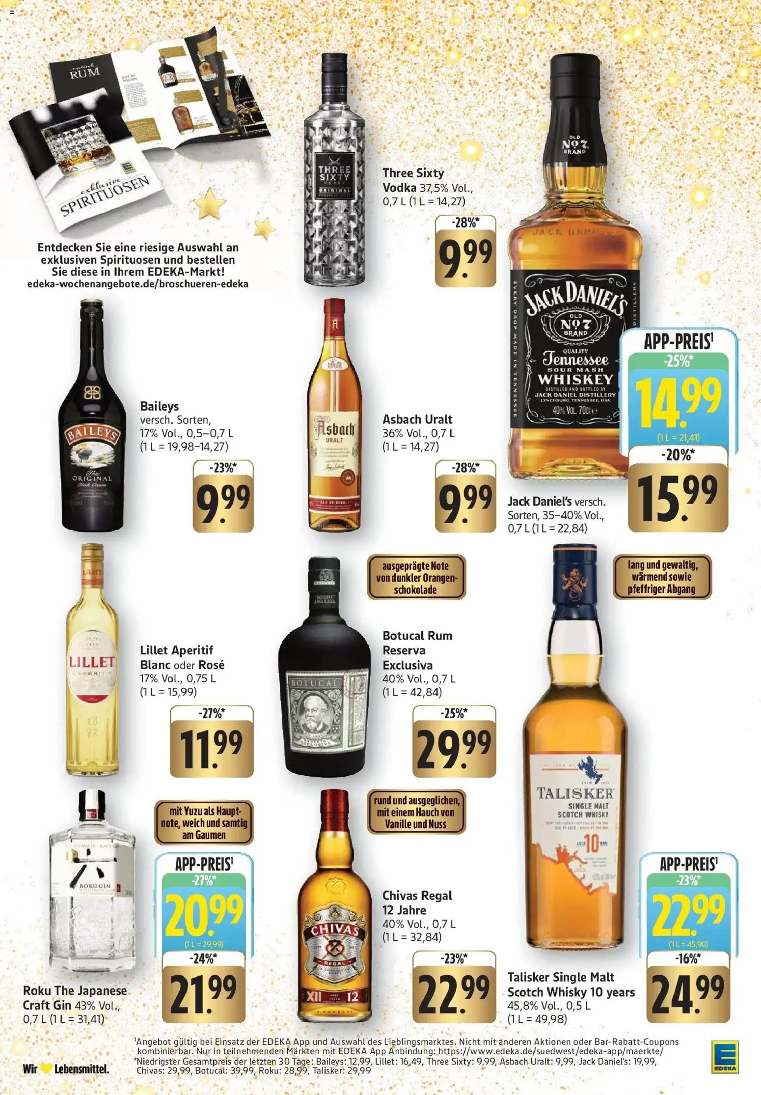 Edeka prospekt Pfungstadt	 – gültig ab 14.12.2025 | Seite: 27 | Produkte: Rum, Baileys, Whiskey, Asbach
