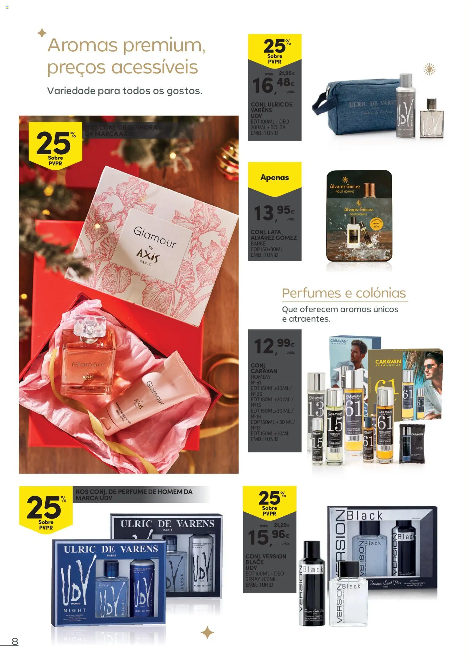 Continente - Festeje o Ano em beleza │ válido de 09.12.2025 | Página: 8 | Produtos: Perfumes, Bolsa, Perfume