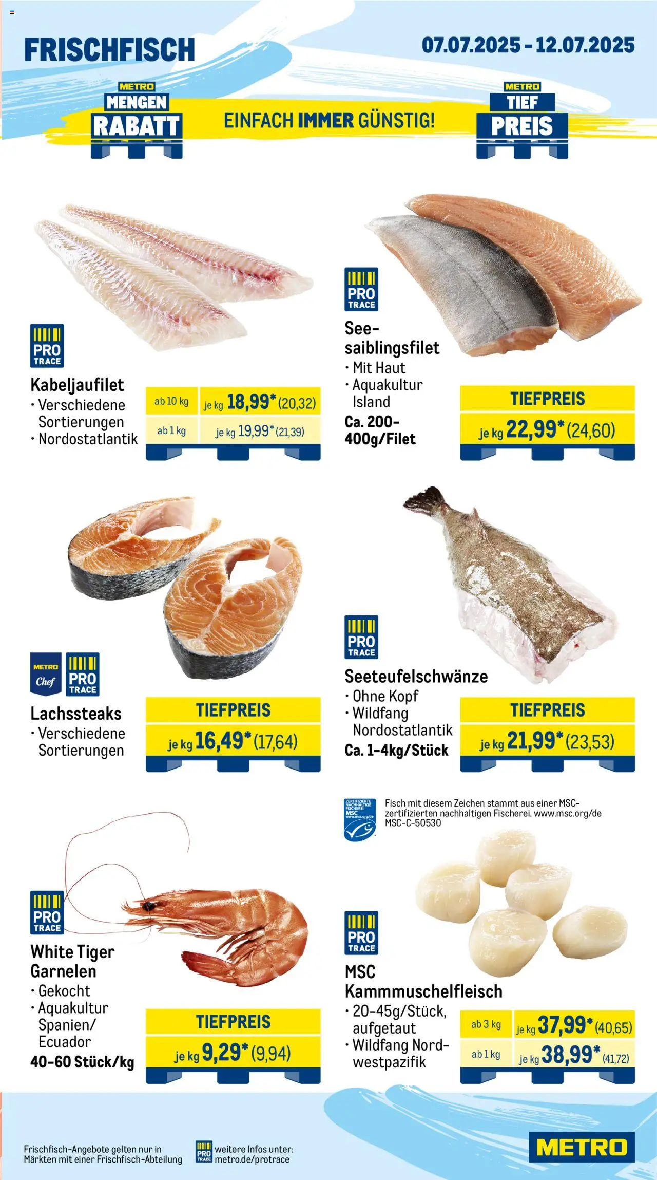Metro Prospekt 	 - gültig ab dem 07.07.2025 | Seite: 5 | Produkte: Garnelen, Fisch, Tiger garnelen
