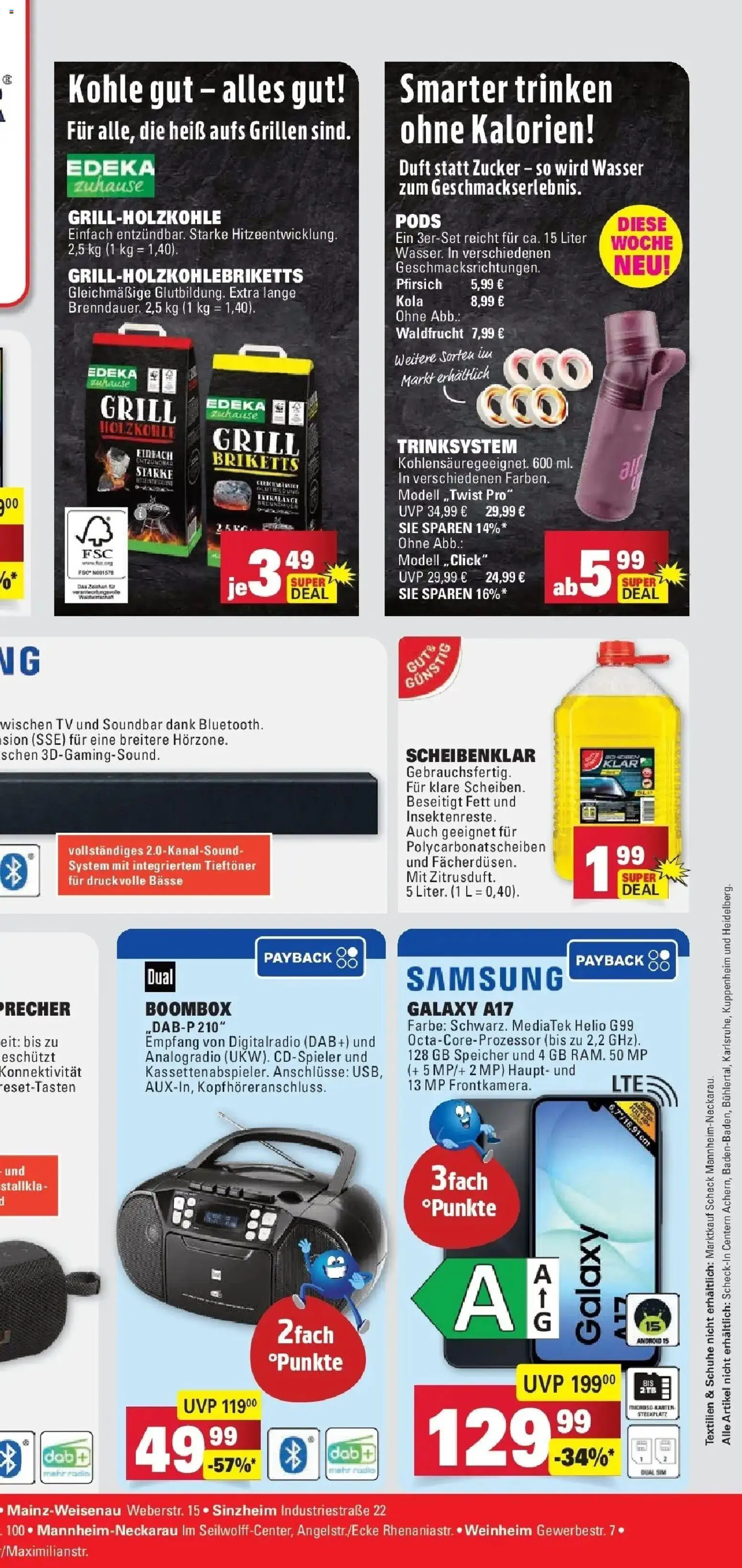 E center Prospekt Sinzheim	 – gültig ab 05.04.2026 | Seite: 83 | Produkte: Wasser, Soundbar, Pfirsich, TV