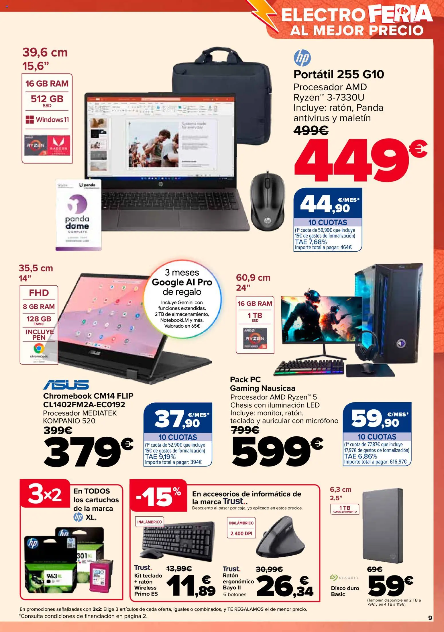 Carrefour folleto │ válido desde el 28.10.2025 | Página: 9 | Productos: PC, Teclado, Disco, Micrófono