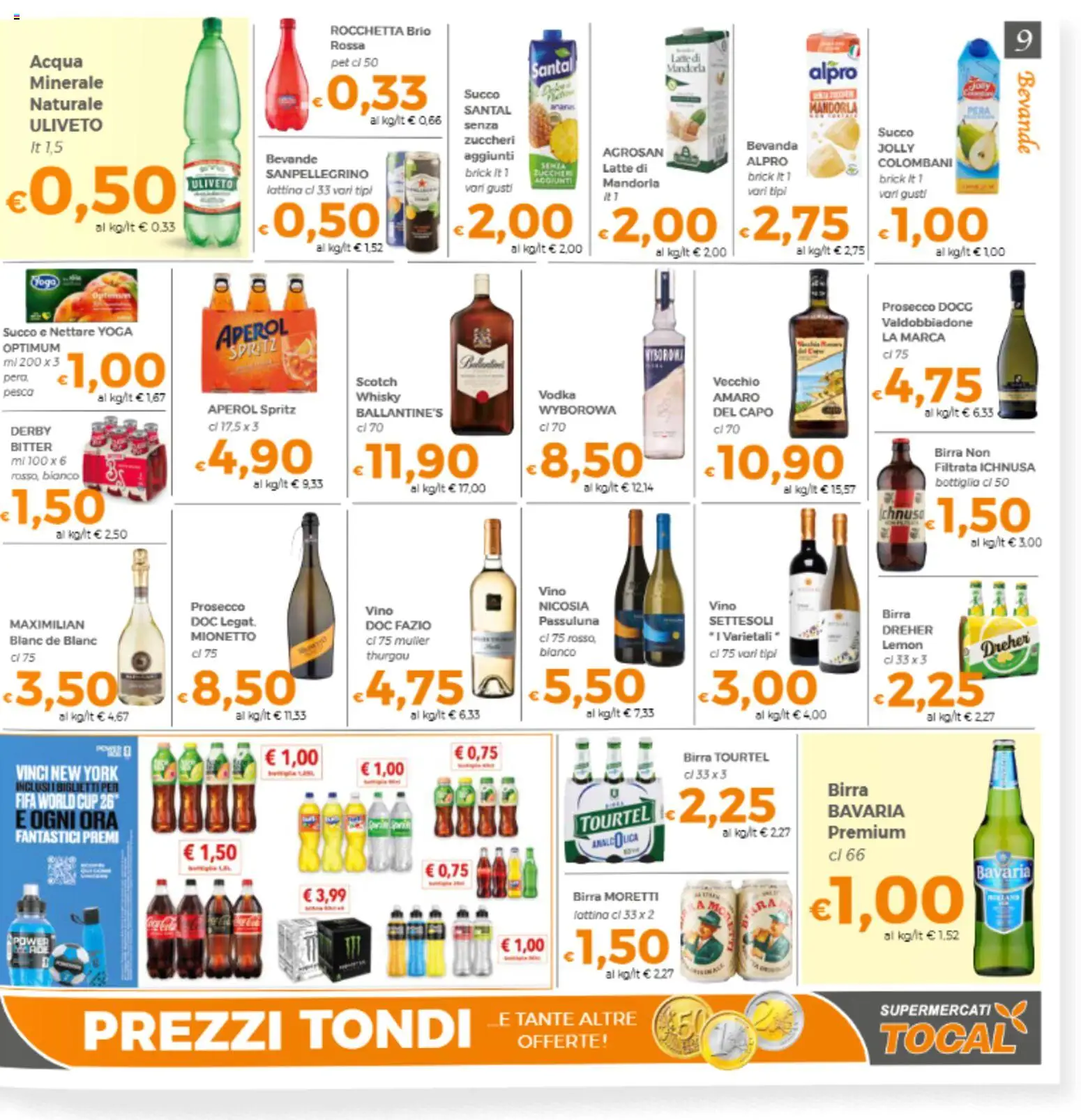 Volantino Tocal del 17.04.2026 | Pagina: 9 | Prodotti: Whisky, Acqua, Latte, Pera