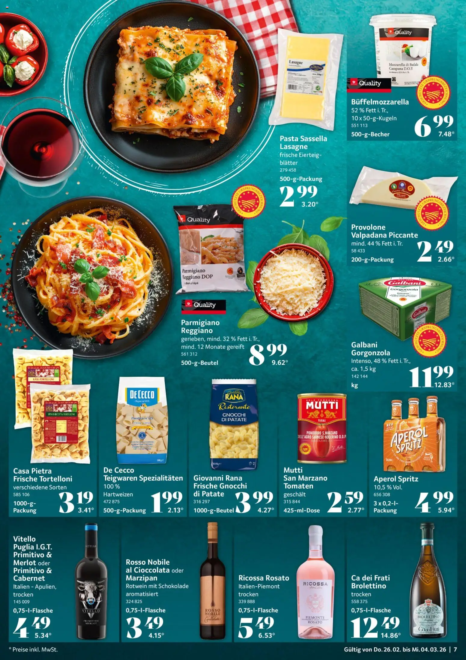 Selgros Prospekt 	 – gültig ab 26.02.2026 | Seite: 7 | Produkte: Ristorante, Mozzarella, Tomaten, Aperol