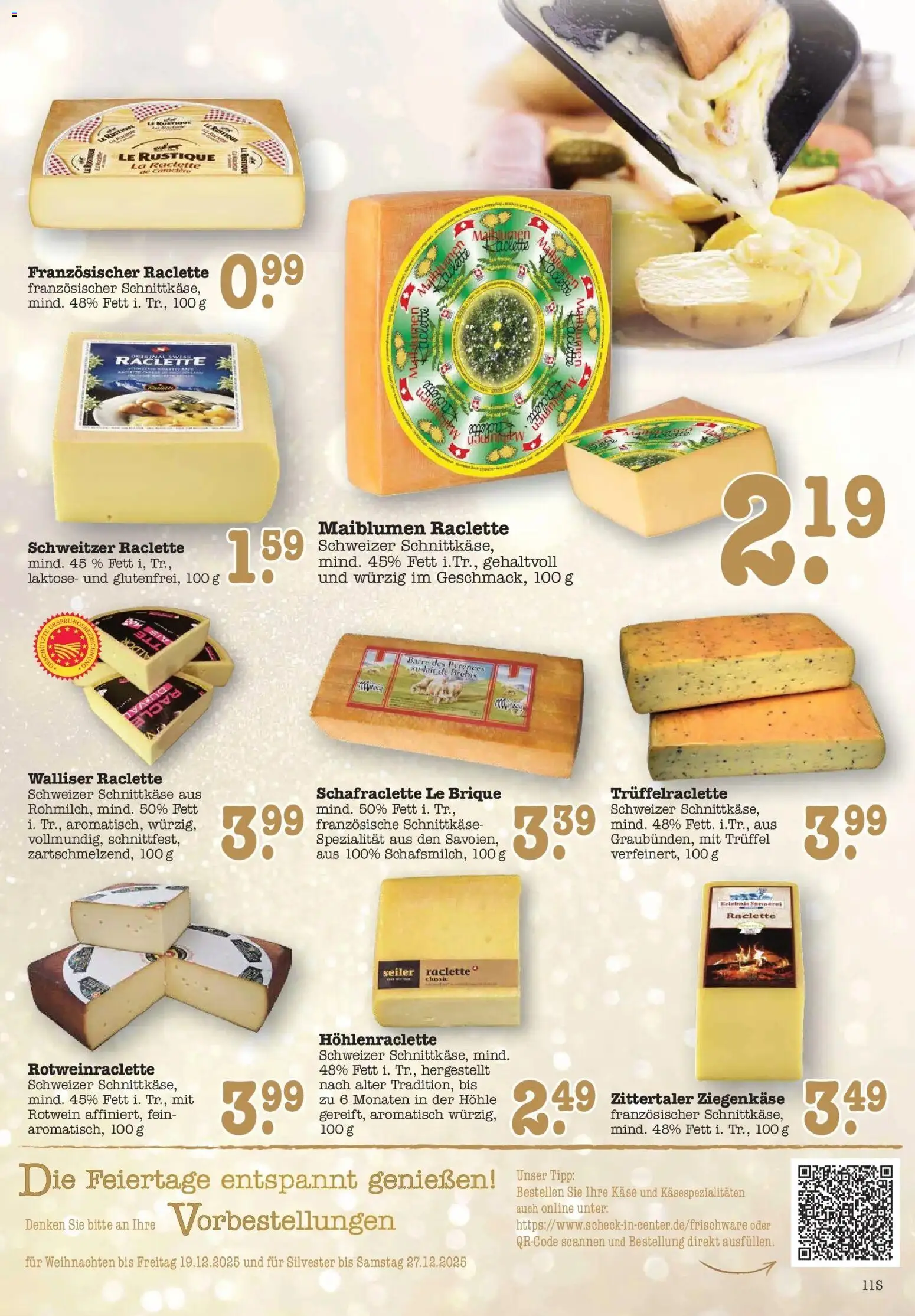 Edeka prospekt Bühlertal	 – gültig ab 15.12.2025 | Seite: 11 | Produkte: Käse, Rotwein, Ziegenkäse, Raclette