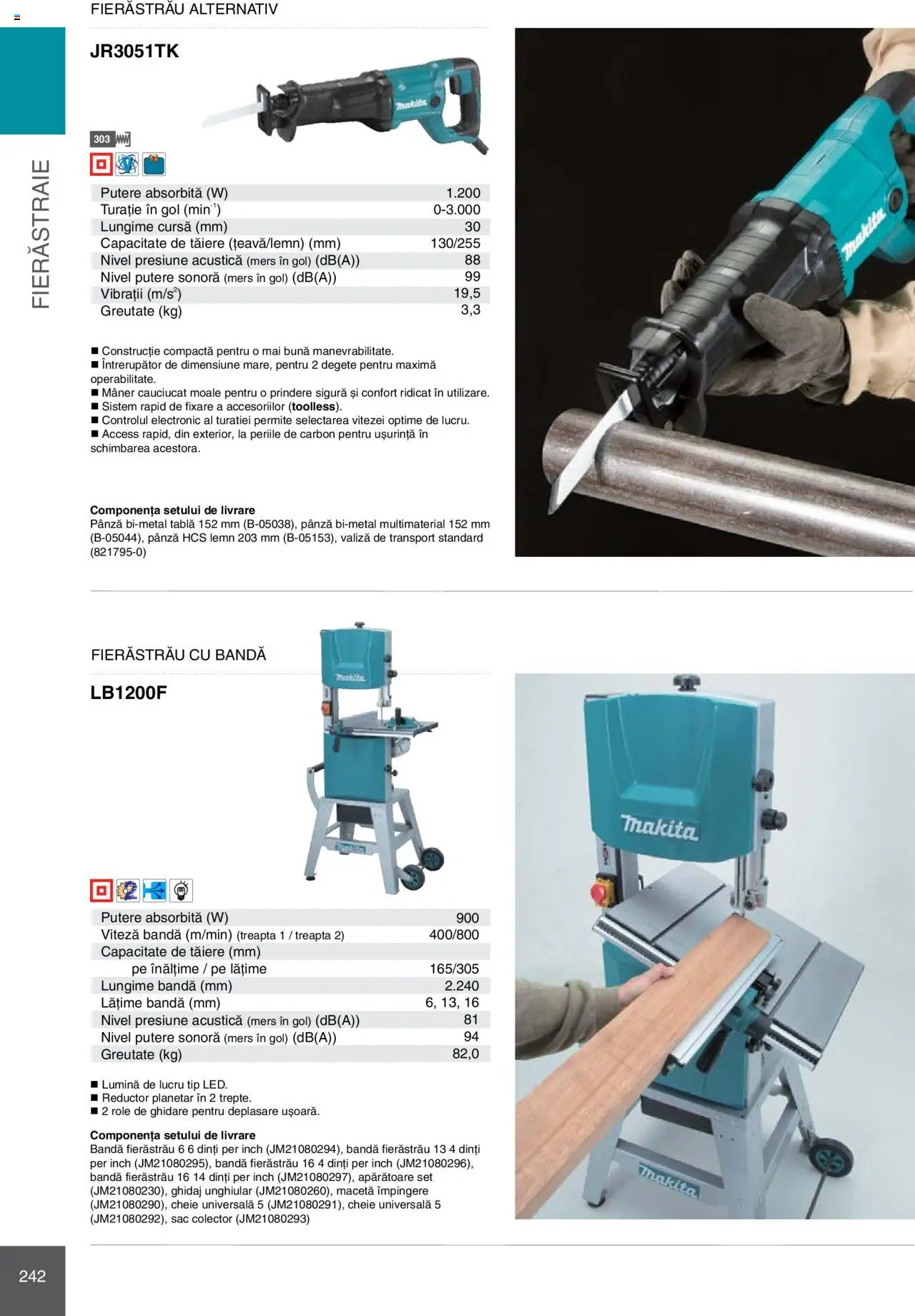 Noul catalog Makita – valabil de la 08.01.2025 | Pagină: 242 | Produse: Valiză, Tablă, Mâner, Role
