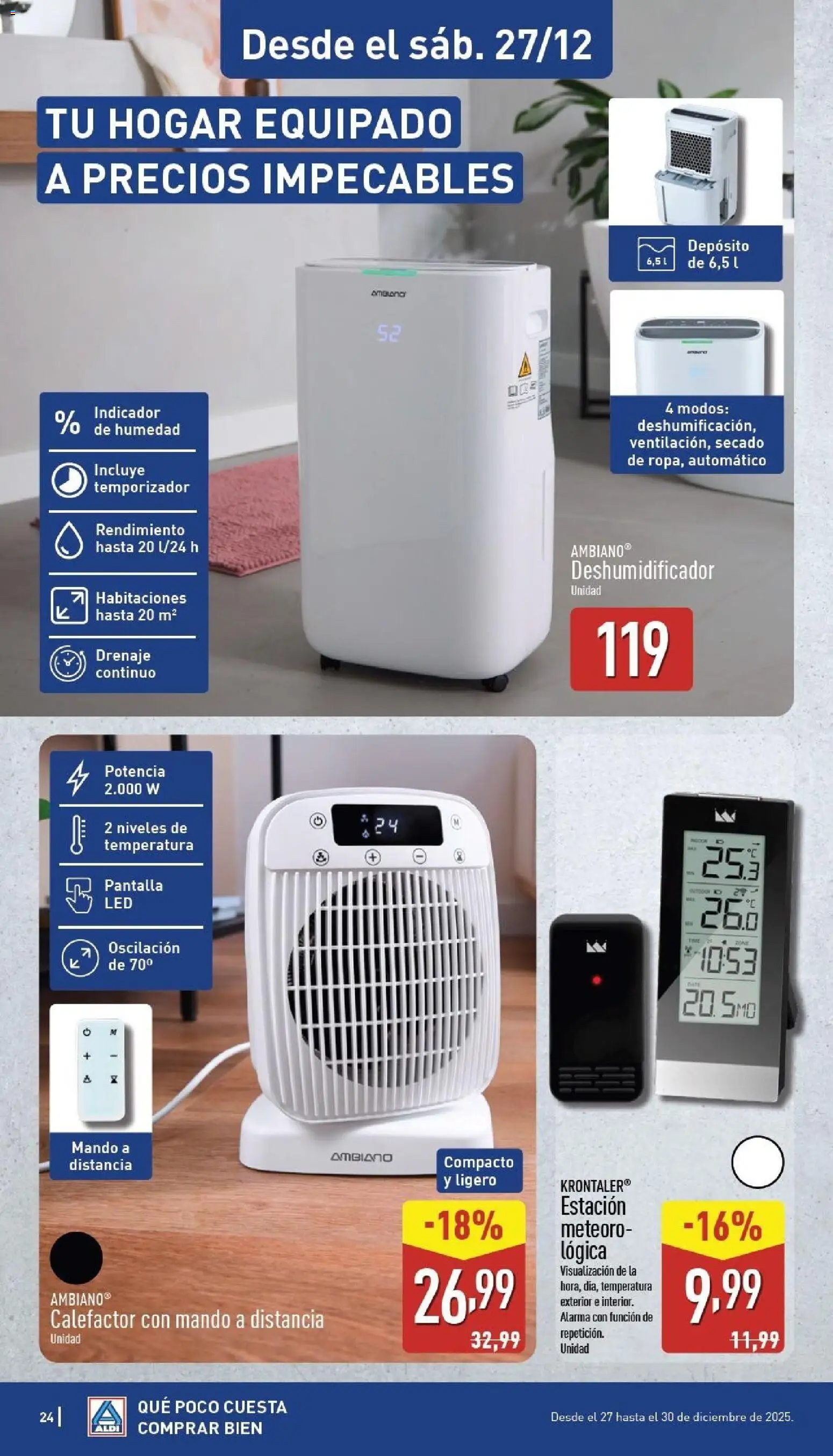 Aldi folleto Canarias │ válido desde el 22.12.2025 | Página: 24 | Productos: Estación meteorológica