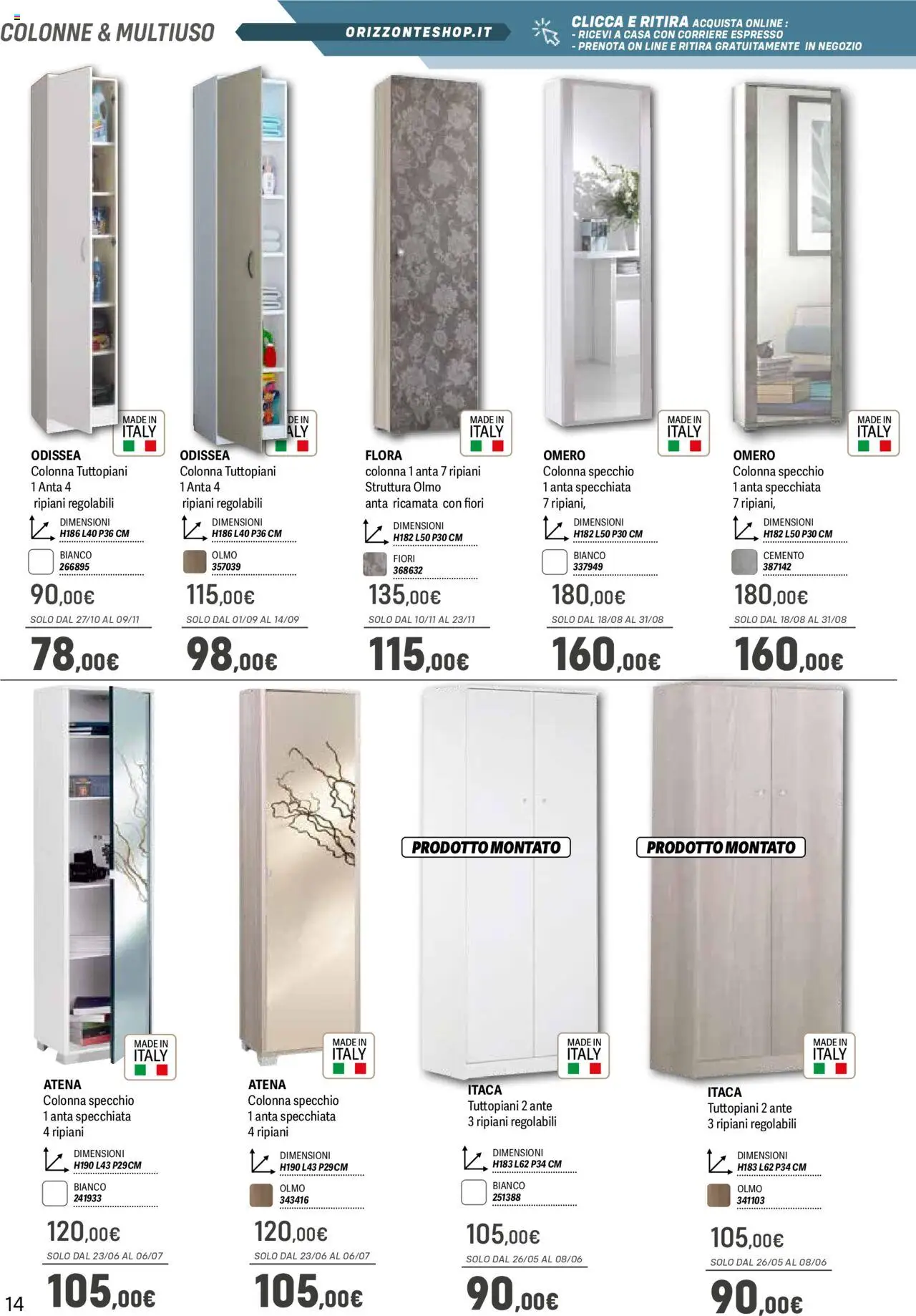 Volantino Orizzonte del 09.05.2025 | Pagina: 14 | Prodotti: Specchio