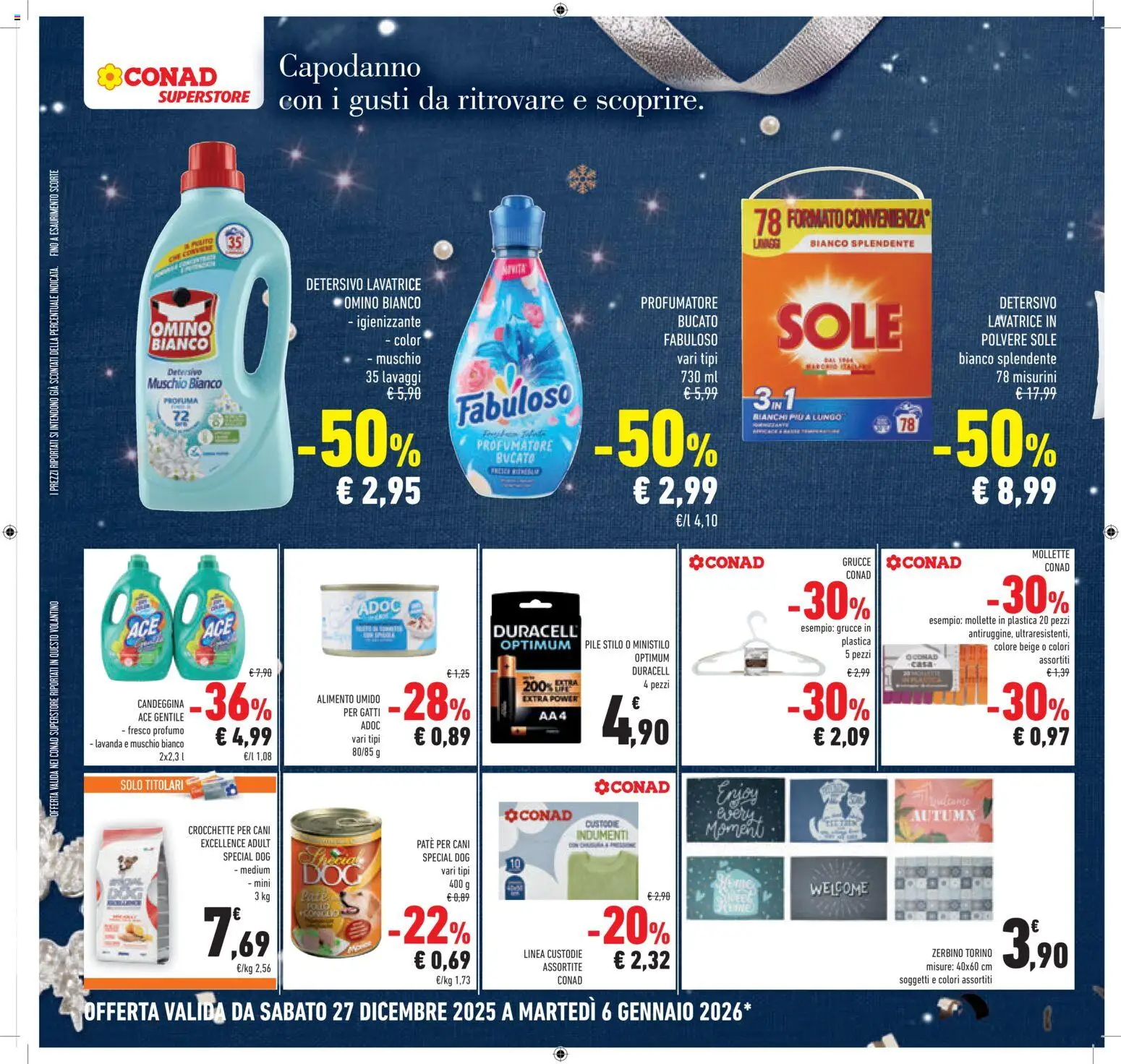 Volantino Conad del 27.12.2025 | Pagina: 32 | Prodotti: Paté, Crocchette, Lavanda, Profumo