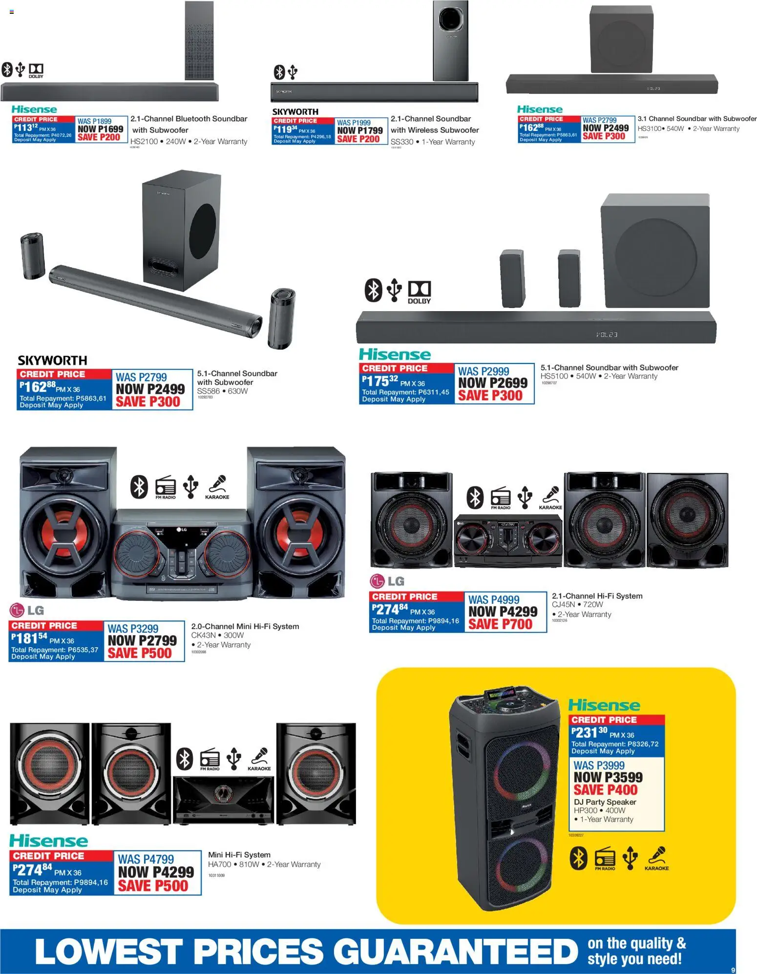 New OK Furniture catalogue – valid from 16.02.2026 | Page: 9 | Products: Radio, Speaker, Soundbar, Subwoofer