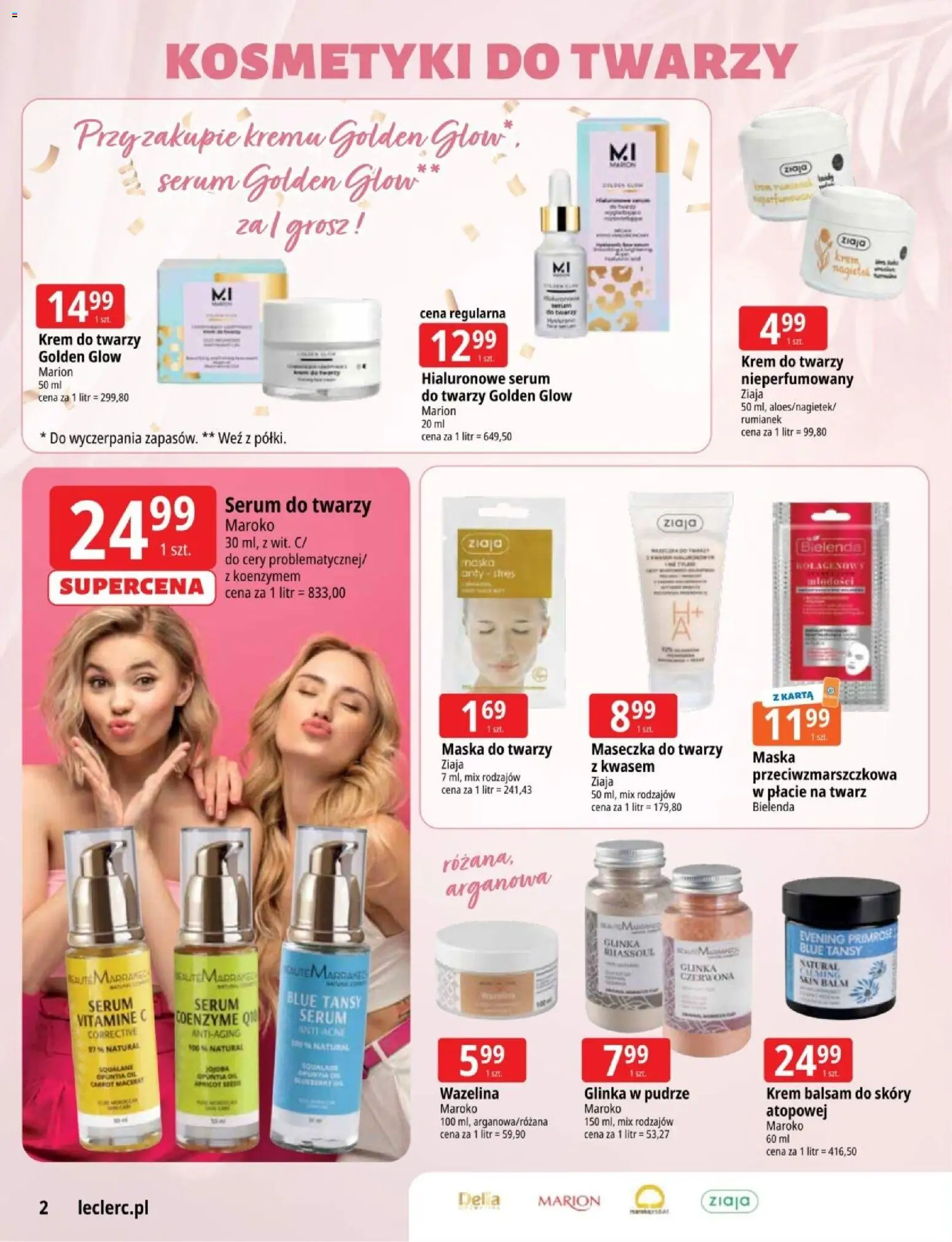 E.Leclerc gazetka - Zielona Góra od 03.03.2026 | Strona: 2 | Produkty: Maseczka do twarzy, Maska, Krem, Krem do twarzy