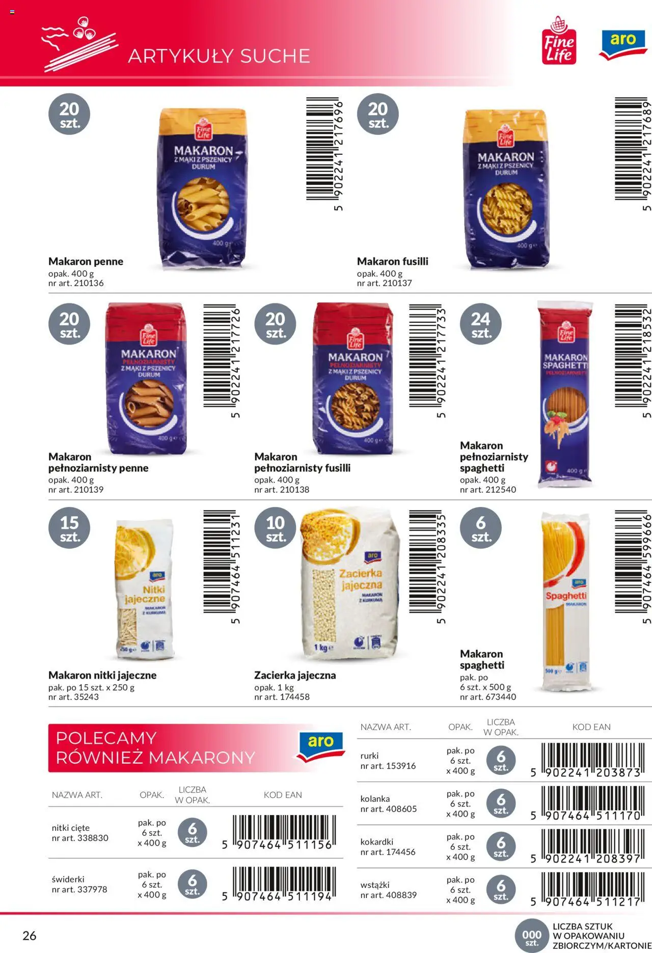 Makro Gazetka - Katalog marek własnych dla właścicieli sklepów od 18.04.2024 | Strona: 26 | Produkty: Makarony, Makaron