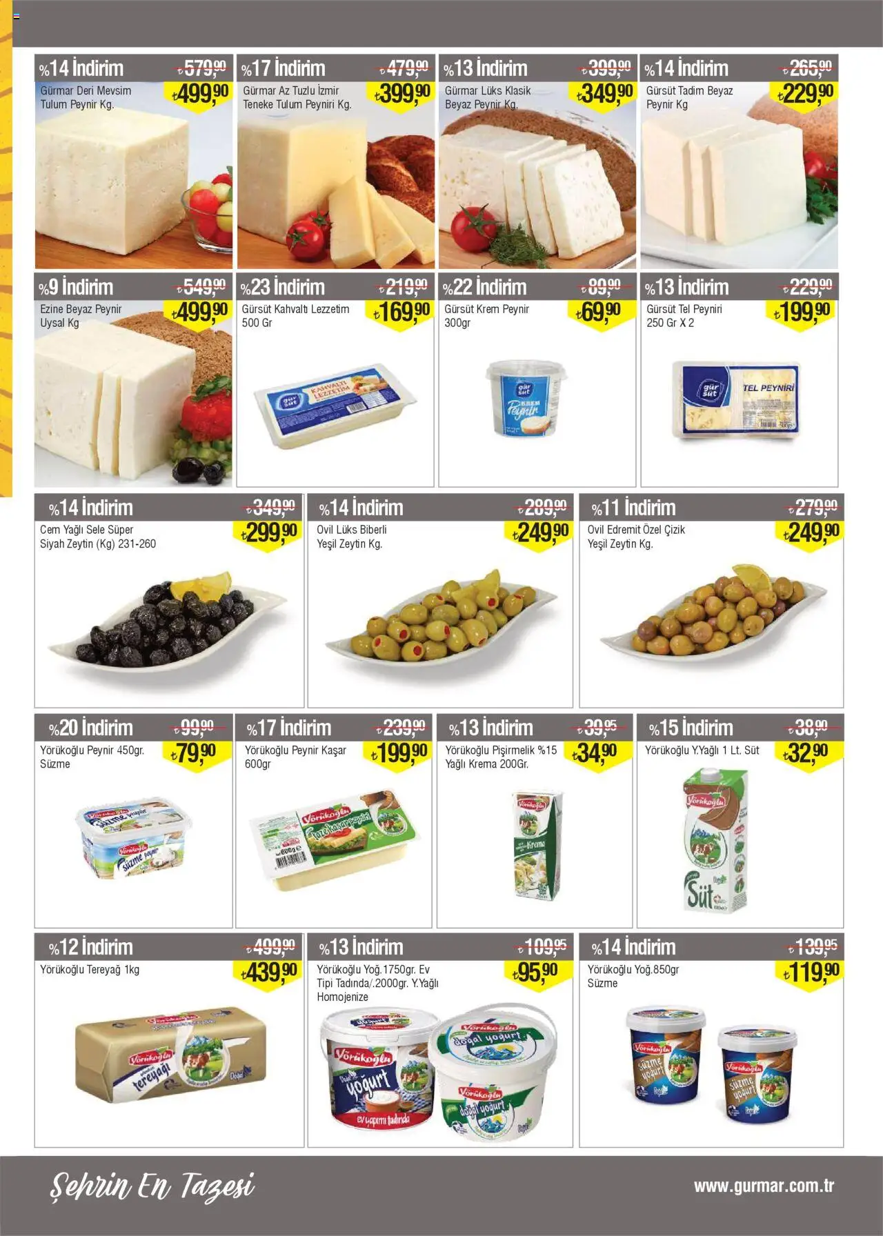 Gürmar Katalog - 01.10.2025 tarihinden itibaren geçerlidir | Sayfa: 3 | Ürünler: Peynir, Yoğurt, Tulum, Krema
