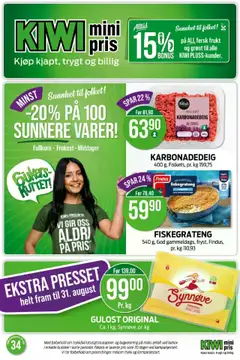 Forhåndsvisning av Kiwi kundeavis gyldig fra 18.08.2025