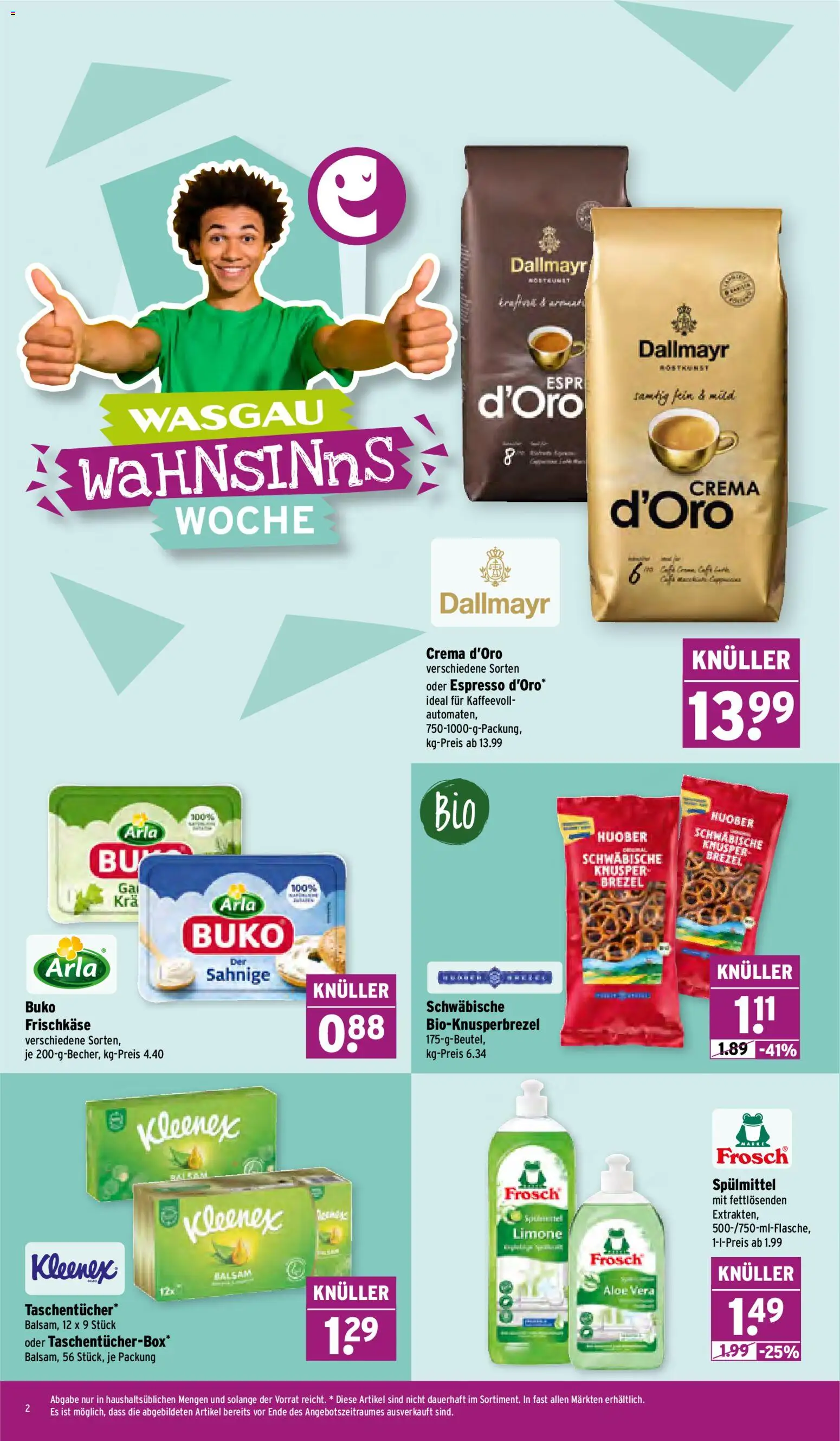 Wasgau Prospekt 	 – gültig ab 26.01.2026 | Seite: 2 | Produkte: Dallmayr, Frischkase