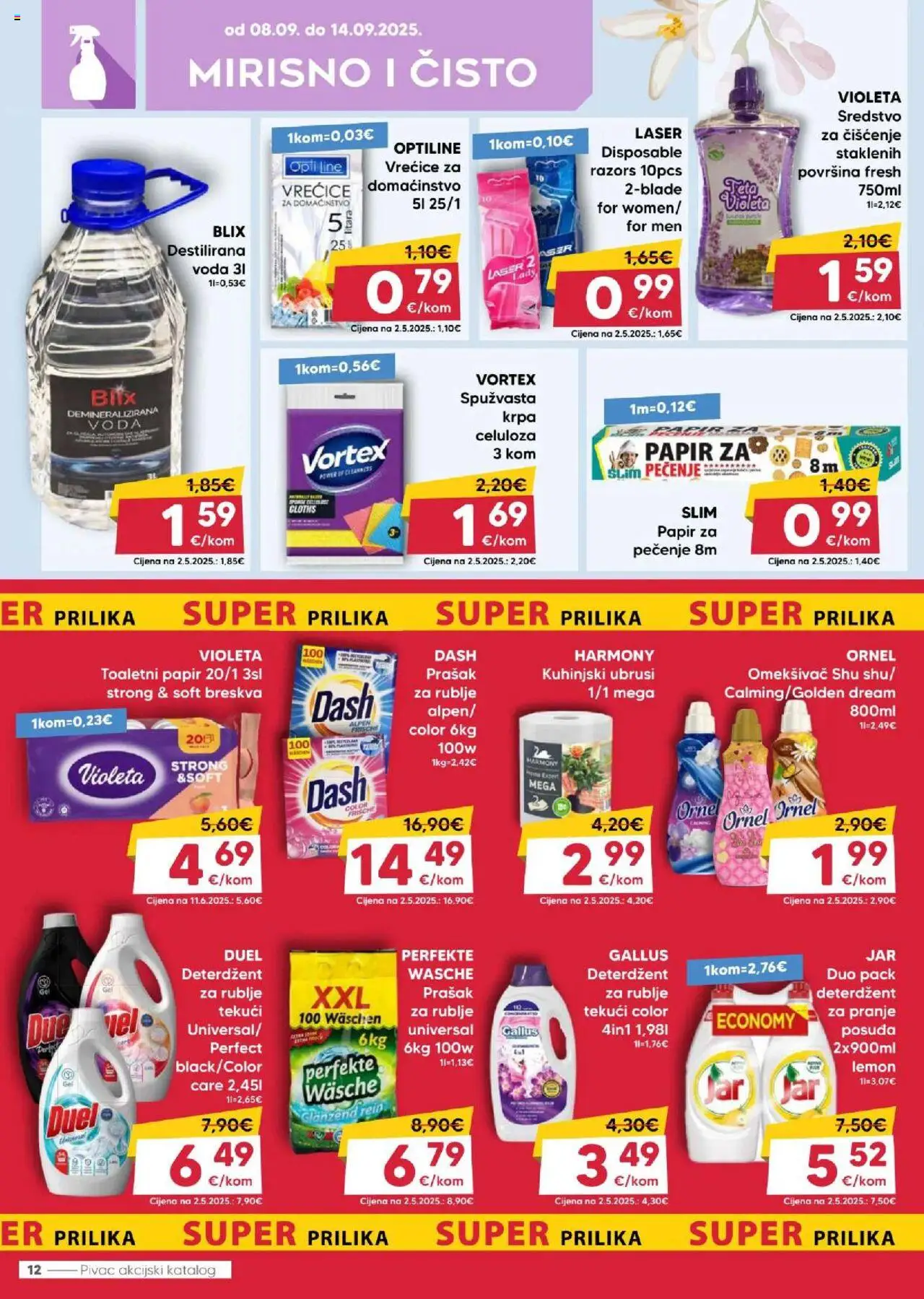 Pivac katalog | vrijedi od 08.09.2025 | Stranica: 12 | Proizvodi: Prašak za rublje, Omekšivač, Deterdžent, Breskva