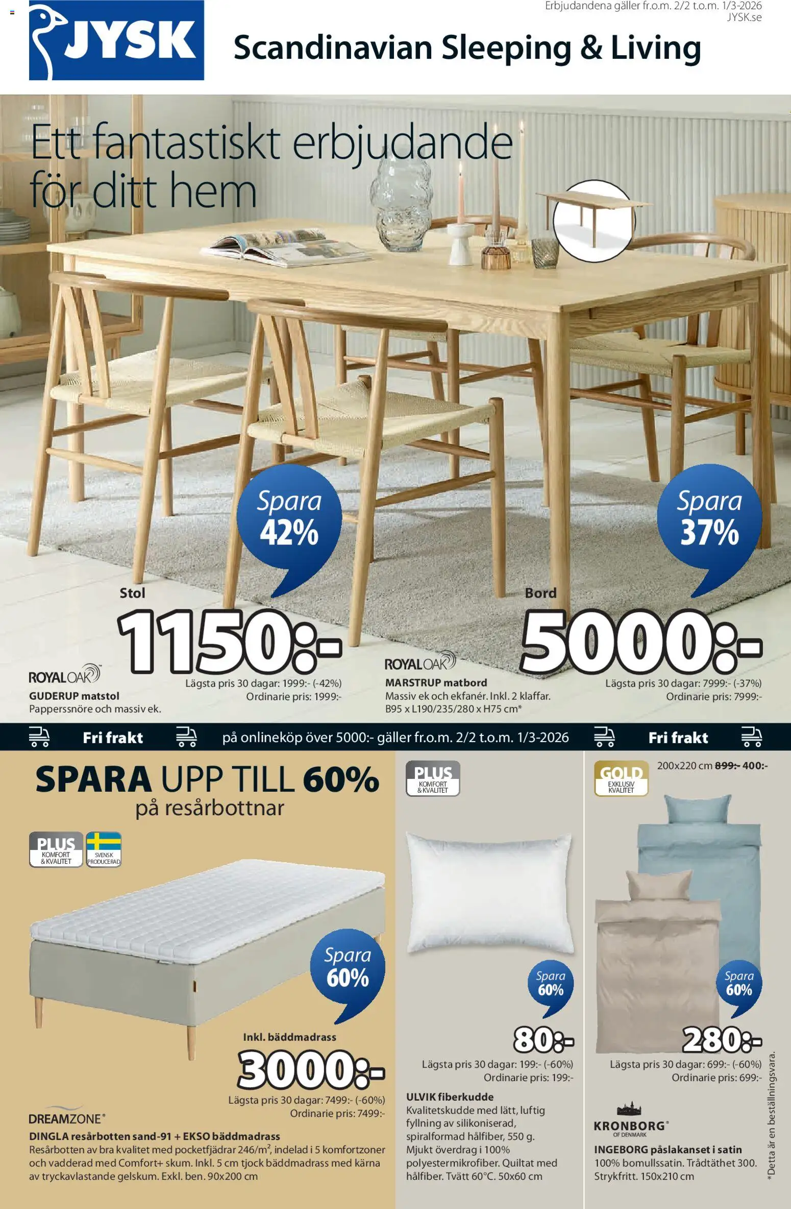 JYSK reklamblad aktuell från 02.02.2026 | Sida: 1