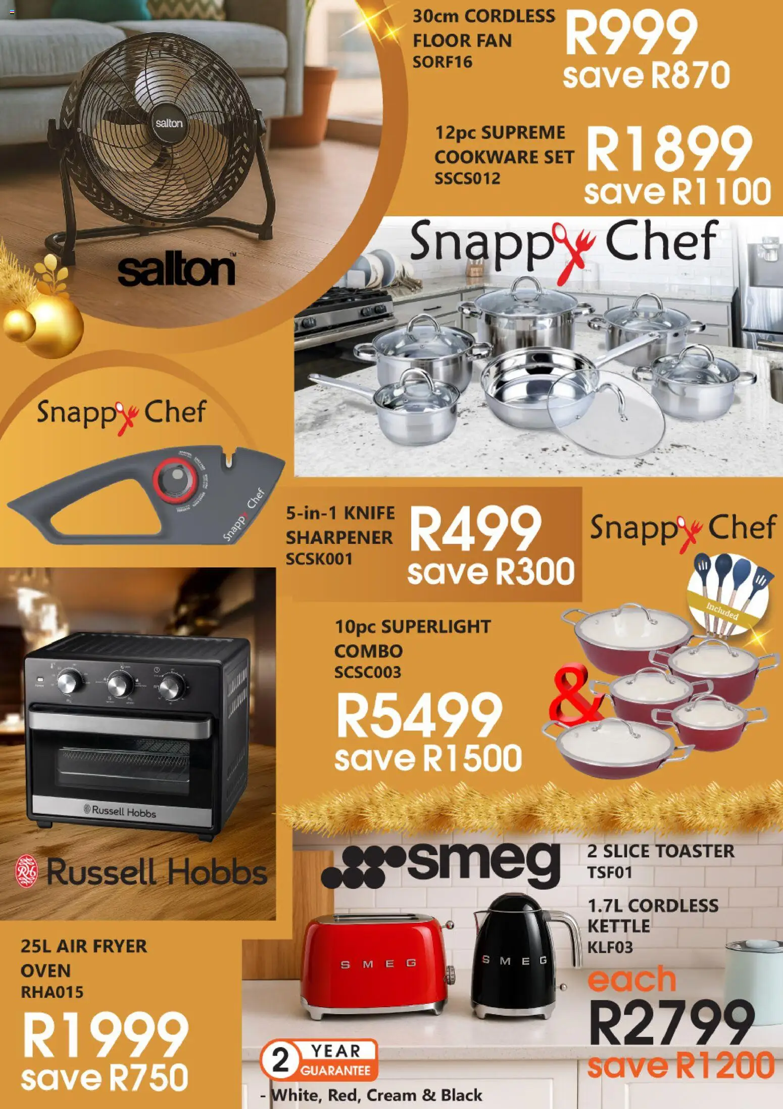 New Tafelberg Furnishers catalogue – valid from 05.12.2025 | Page: 2 | Products: Kettle, Fan, Cookware, Cream