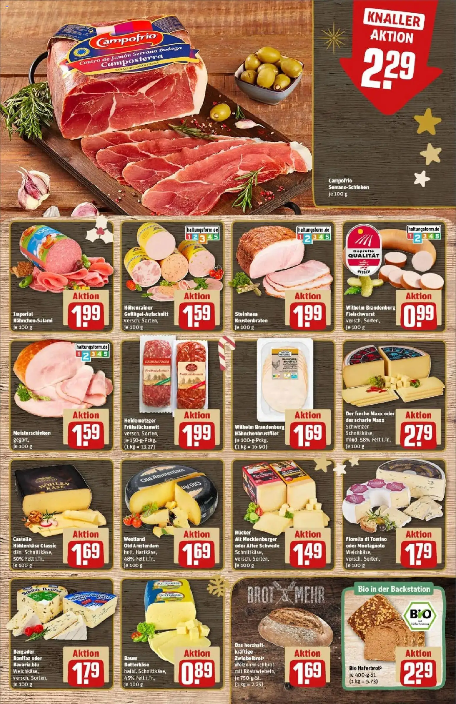 Rewe prospekt Waldkappel	 – gültig ab 07.12.2025 | Seite: 9 | Produkte: Käse, Krustenbraten, Brot