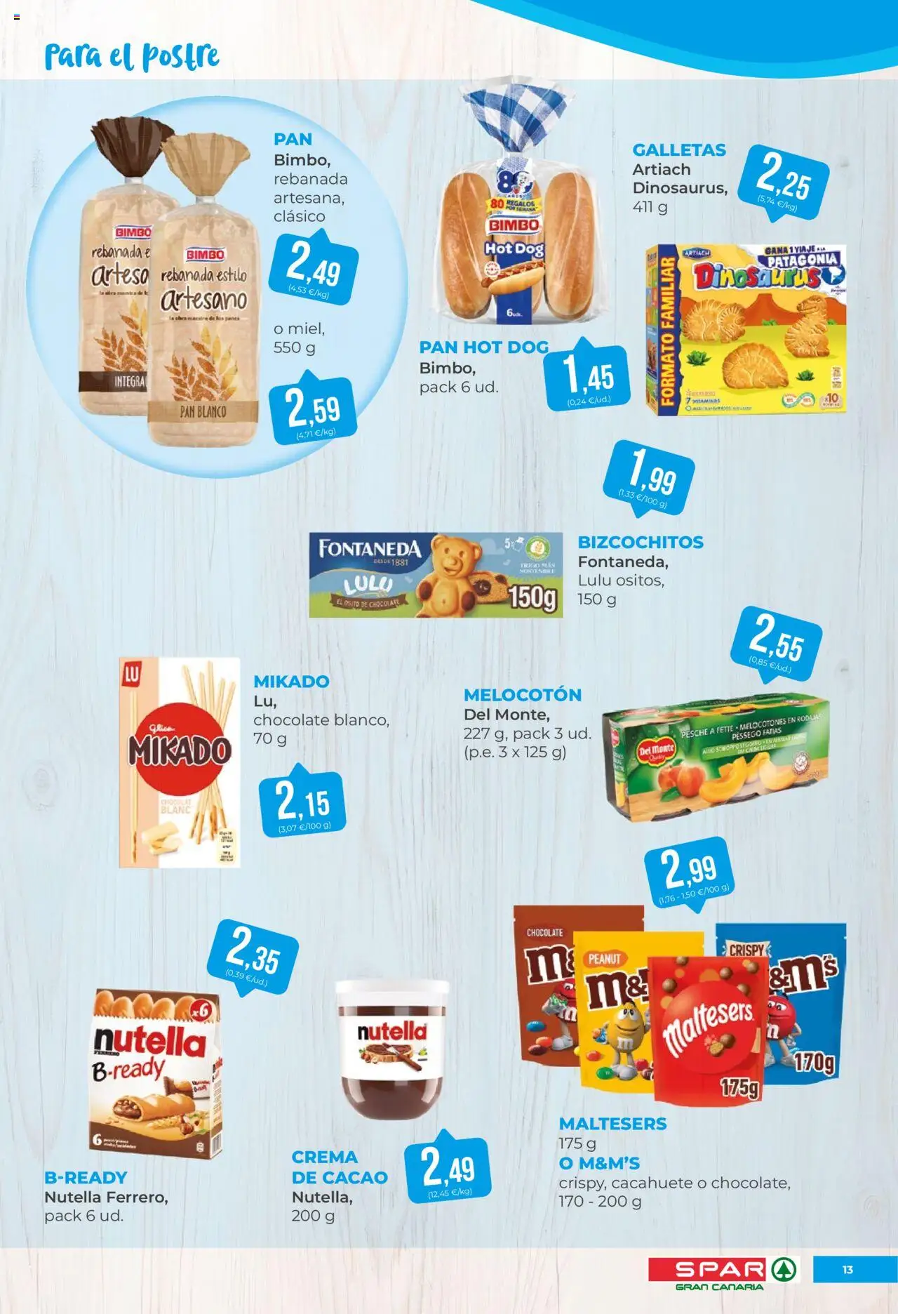 Spar folleto │ válido desde el 08.08.2025 | Página: 13 | Productos: Pan, Crema, Galletas, Φρυγανιές σικάλεως