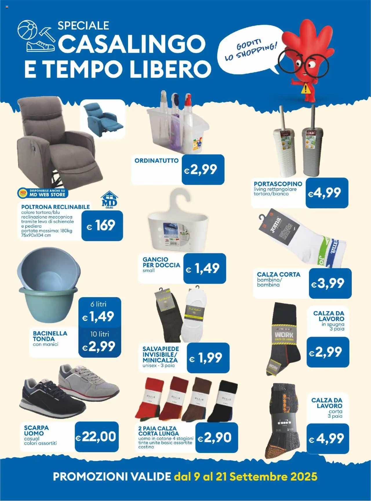 Volantino MD Discount del 09.09.2025 | Pagina: 26 | Prodotti: Spugna, Poltrona, Doccia
