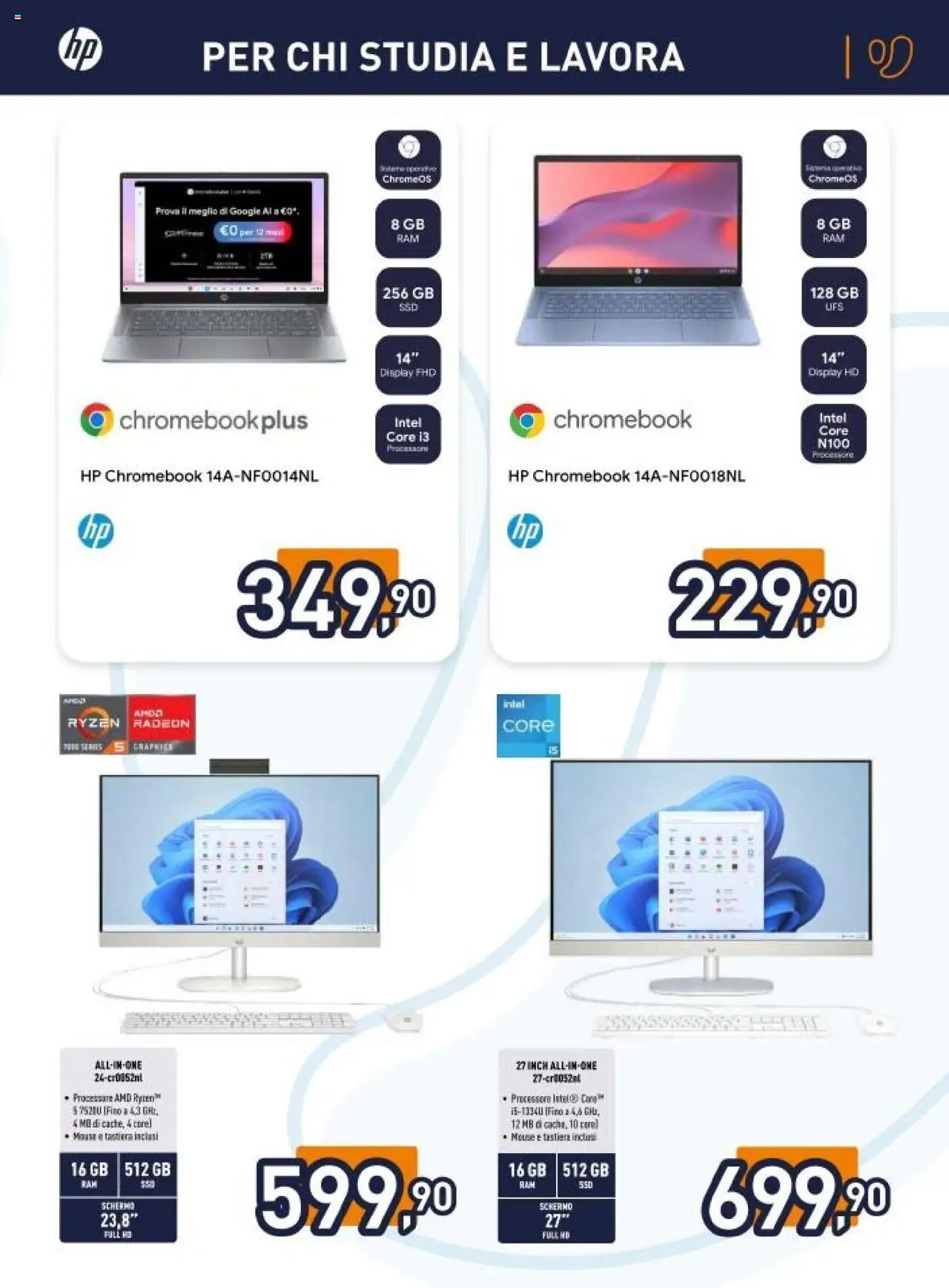 Volantino Unieuro del 13.10.2025 | Pagina: 5 | Prodotti: Schermo, Mouse, Tastiera