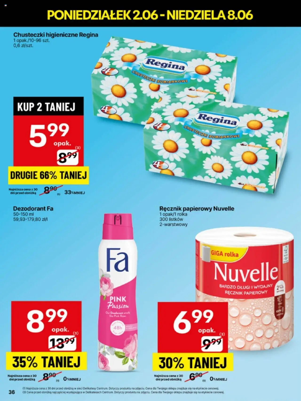 Delikatesy Centrum Gazetka - Sklepy Własne od 02.06.2025 | Strona: 36 | Produkty: Chusteczki higieniczne, Delikatesy, Dezodorant, Ręcznik papierowy