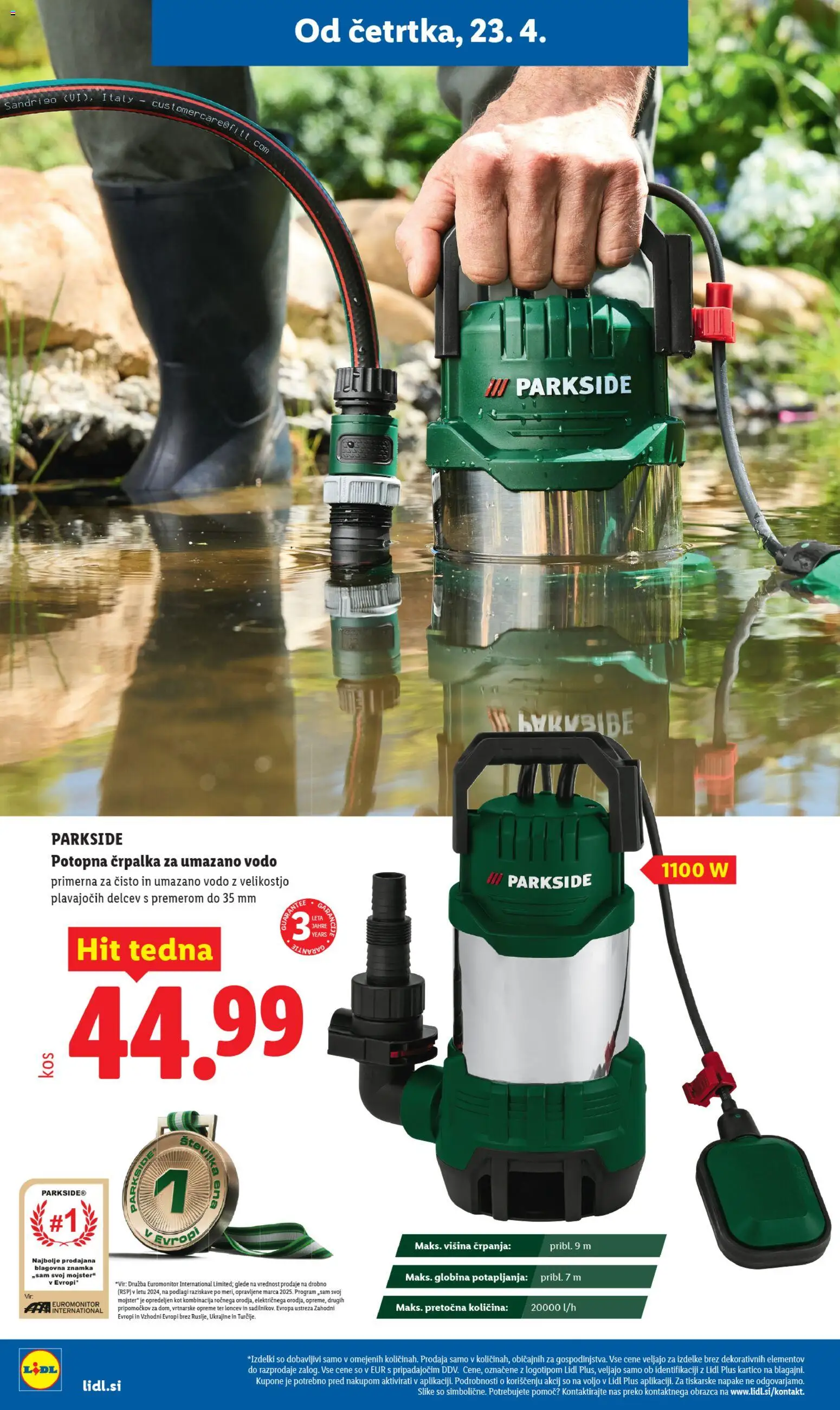 Novi Lidl katalog ponudbe – veljaven od 20.04.2026 | Stran: 42 | Izdelki: Črpalka