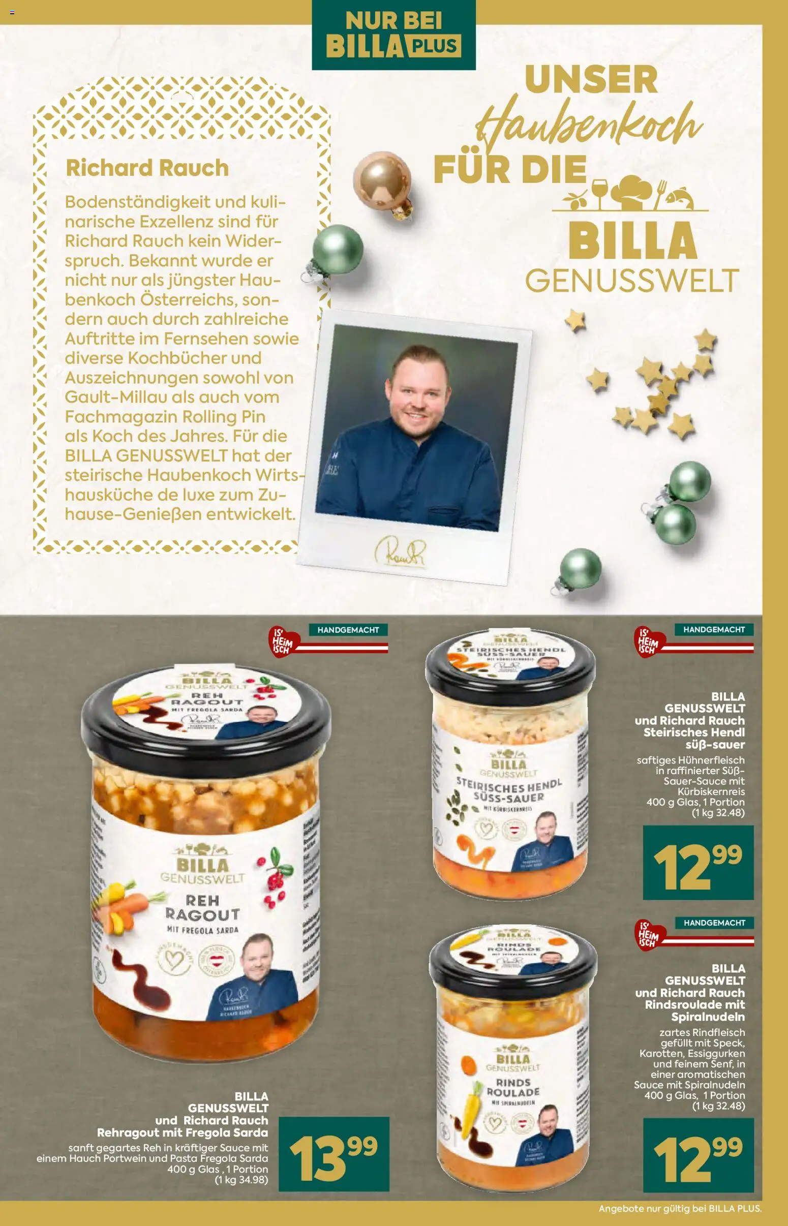 Billa - Sonderflugblatt gültig ab 13.11.2025 | Seite: 13 | Produkte: Pasta, Hühnerfleisch, Rindfleisch