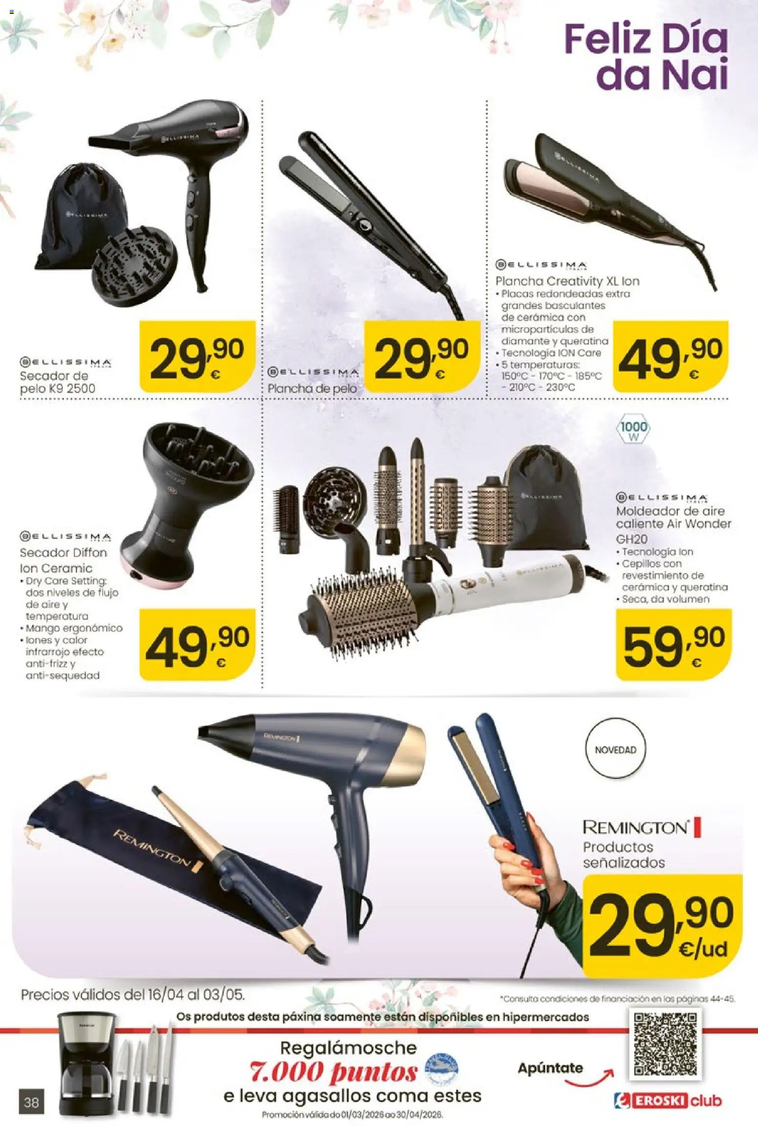 Eroski Quieres ahorrar conmigo │ válido desde el 16.04.2026 | Página: 38 | Productos: Ρούτερ, Plancha, Plancha de pelo