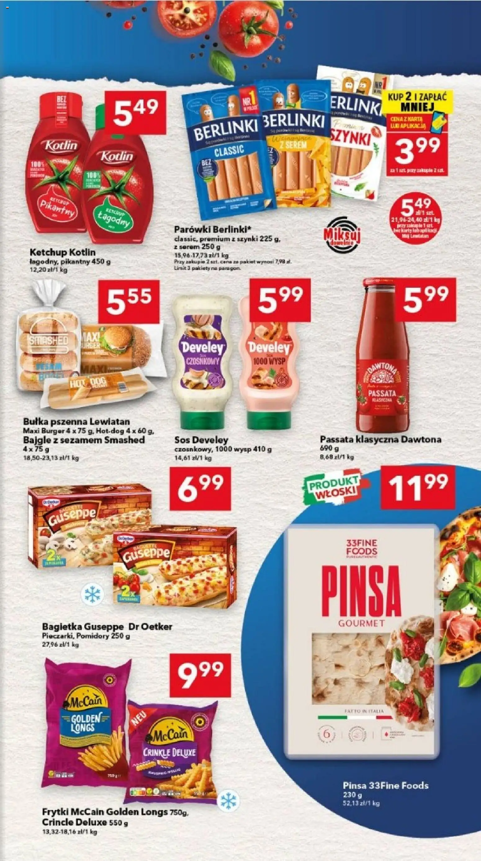 Lewiatan gazetka - Legnica od 12.02.2026 | Strona: 9 | Produkty: Ketchup, Bagietka, Pomidory, Pinsa