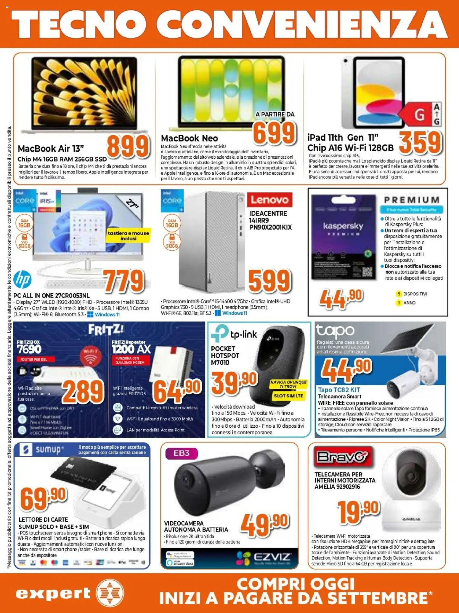 Volantino Expert del 26.03.2026 | Pagina: 11 | Prodotti: Macbook air, Tastiera, Cavo, Macbook