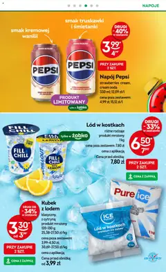 Żabka Gazetka od 02.07.2025 | Strona: 39 | Produkty: Napoje, Pepsi, Lód w kostkach, Truskawki