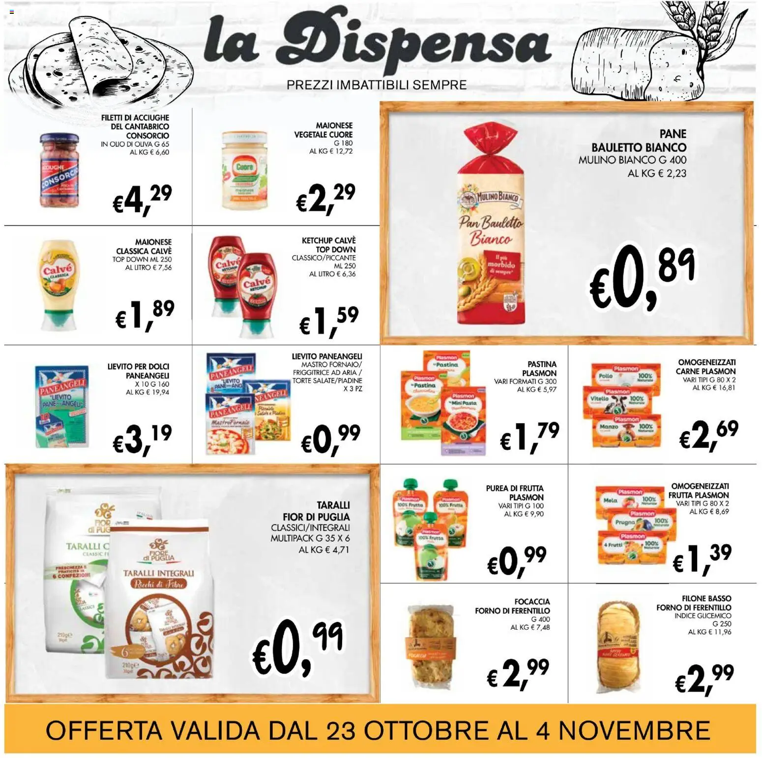 Volantino Coal del 23.10.2025 | Pagina: 15 | Prodotti: Pane, Pollo, Pasta, Taralli