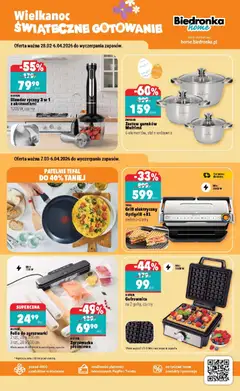 Pogląd oferty "Blender ręczny 3 w 1 z akcesoriami, 1200 W, czarny" - ważna od 07.03.2026 | Strona: 3 | Produkty: Blender ręczny, Grill, Blender, Tefal