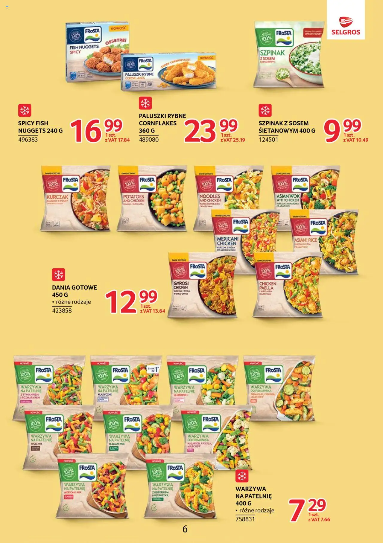 Selgros cash&carry Gazetka - Markowe produkty od 09.10.2025 | Strona: 6 | Produkty: Kurczak, Szpinak, Nuggets, Ziemniaki