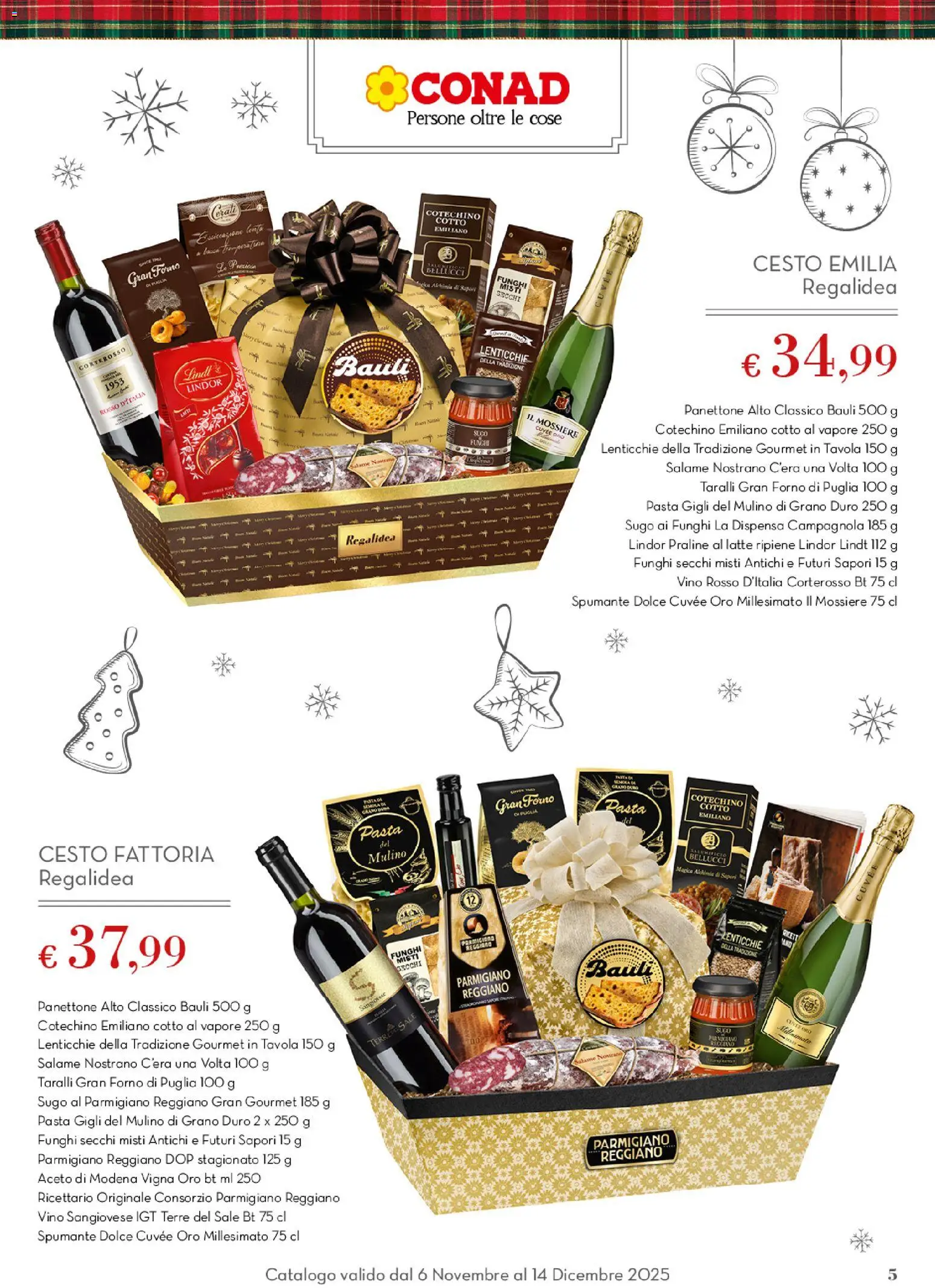 Volantino Conad del 06.11.2025 | Pagina: 5 | Prodotti: Vino, Pasta, Panettone, Vino rosso