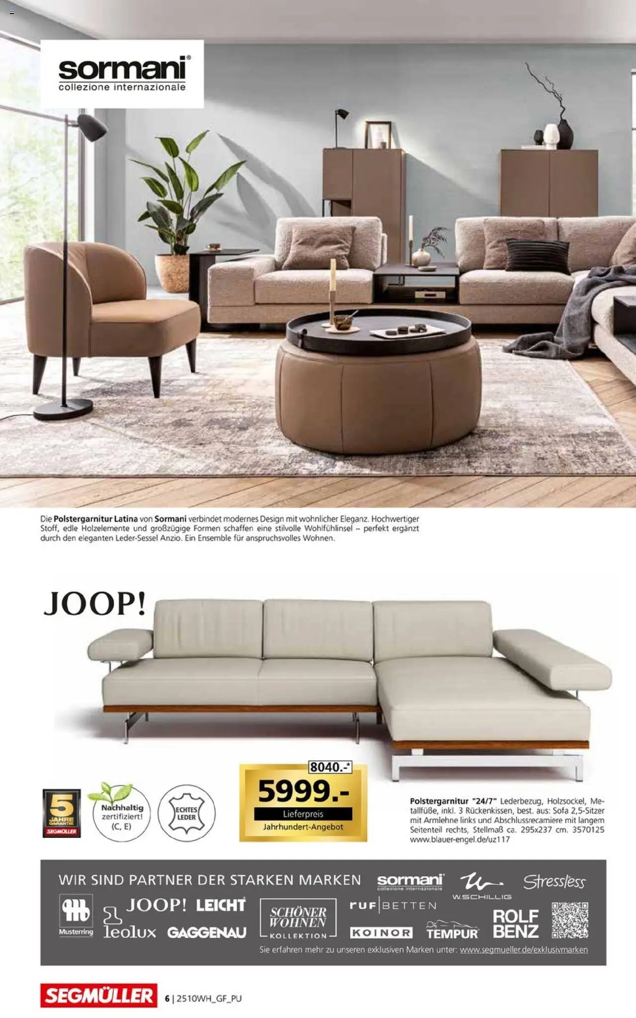 Segmüller Wohndesign – gültig ab 27.09.2025 | Seite: 16 | Produkte: Sofa
