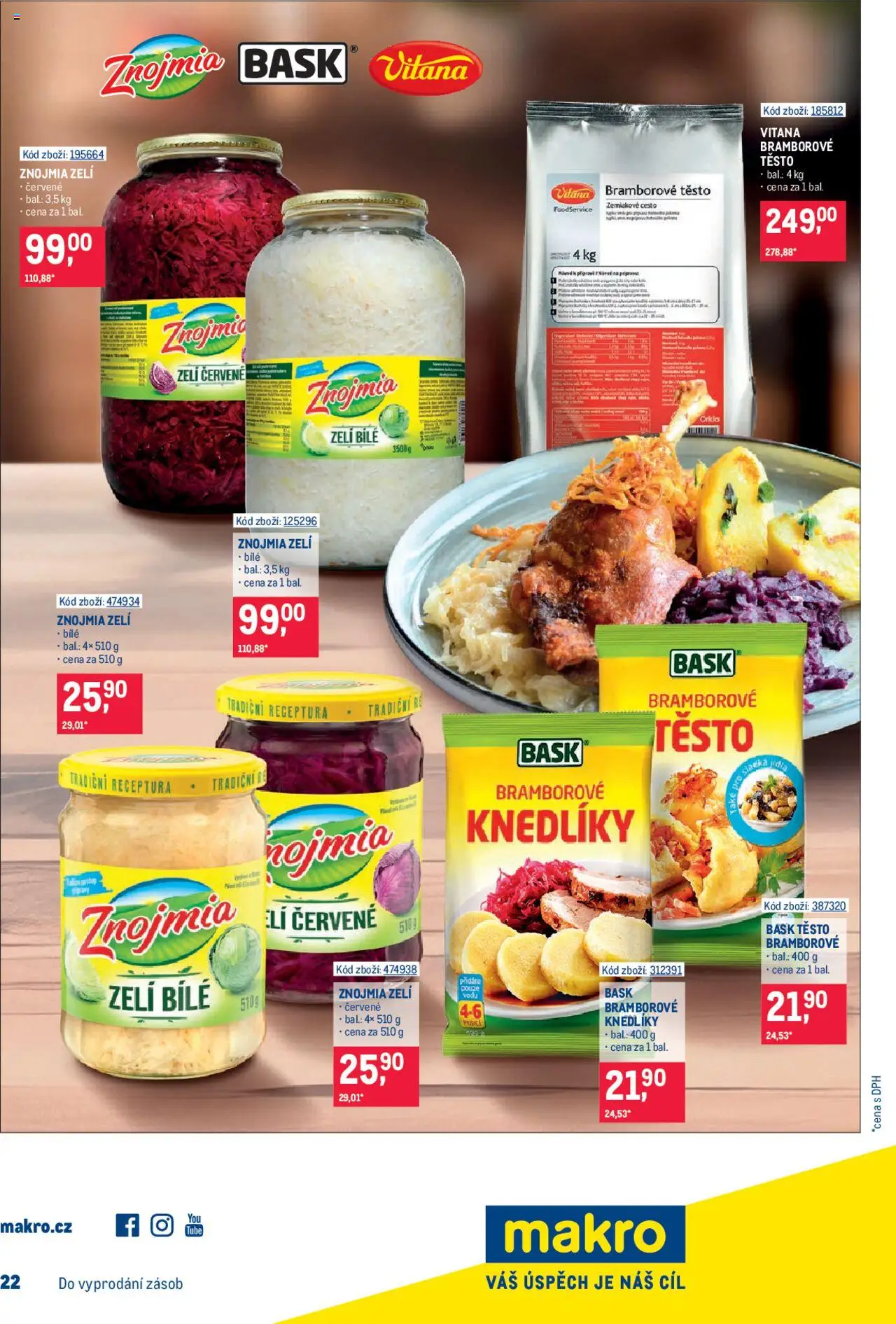 Makro leták - Maloobchod od 08.10.2025 | Strana: 17 | Produkty: Zelí, Těsto