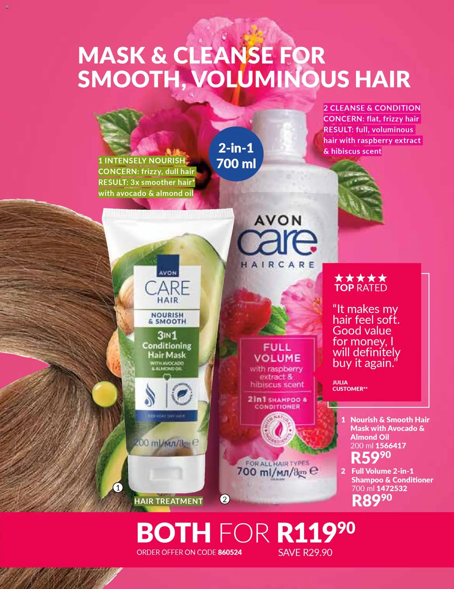New Avon catalogue – valid from 31.01.2026 | Page: 183 | Products: Oil, Conditioner, Hair mask, Mask