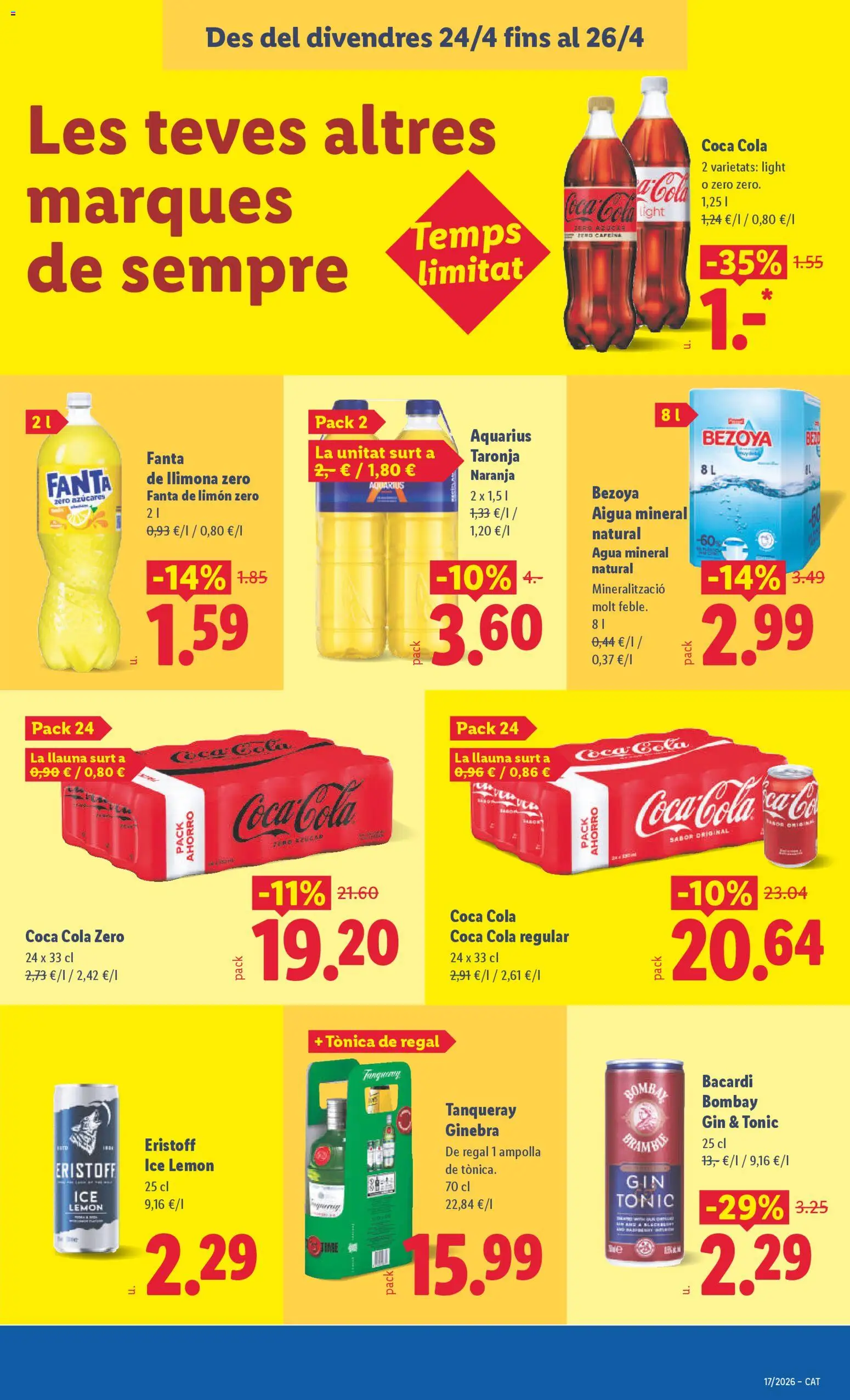 Lidl folleto │ válido desde el 20.04.2026 | Página: 43 | Productos: Σφουγγαρίστρα, Ginebra, Agua mineral