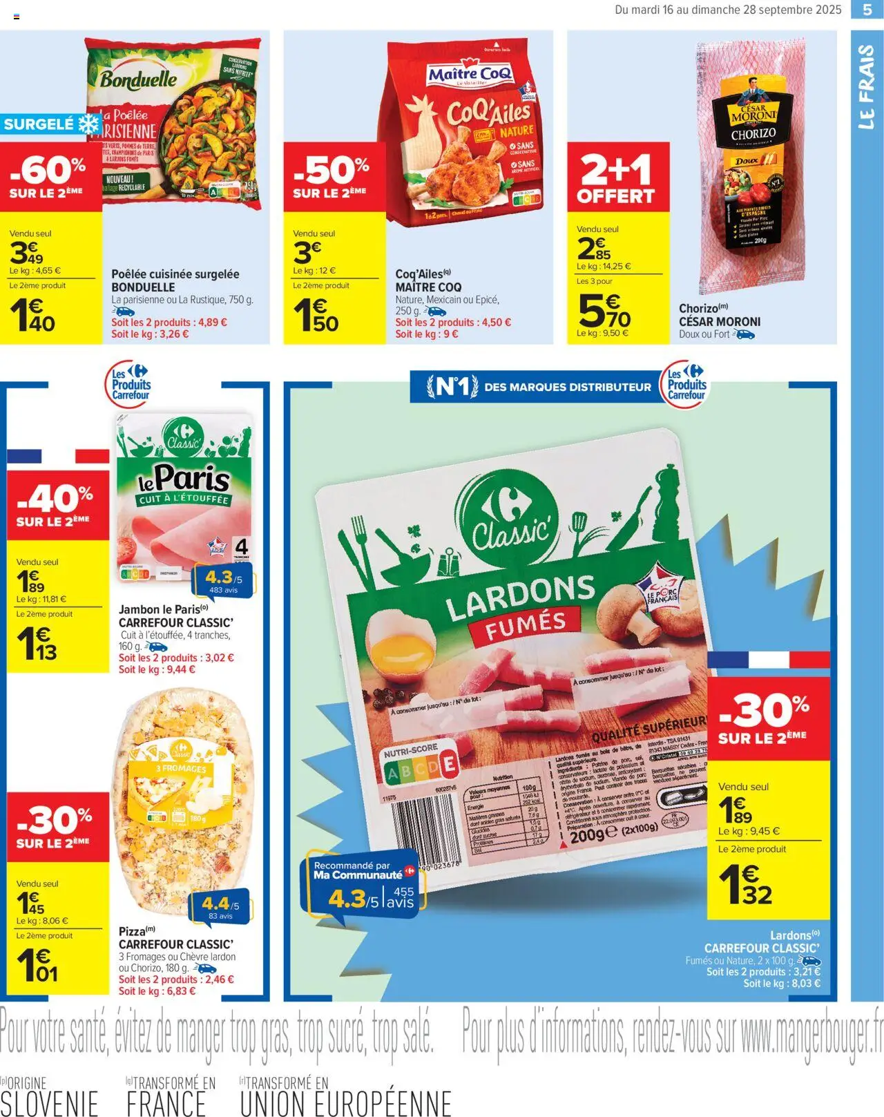  | Page: 7 | Produits: Chorizo, Lardons, Jambon, Viande