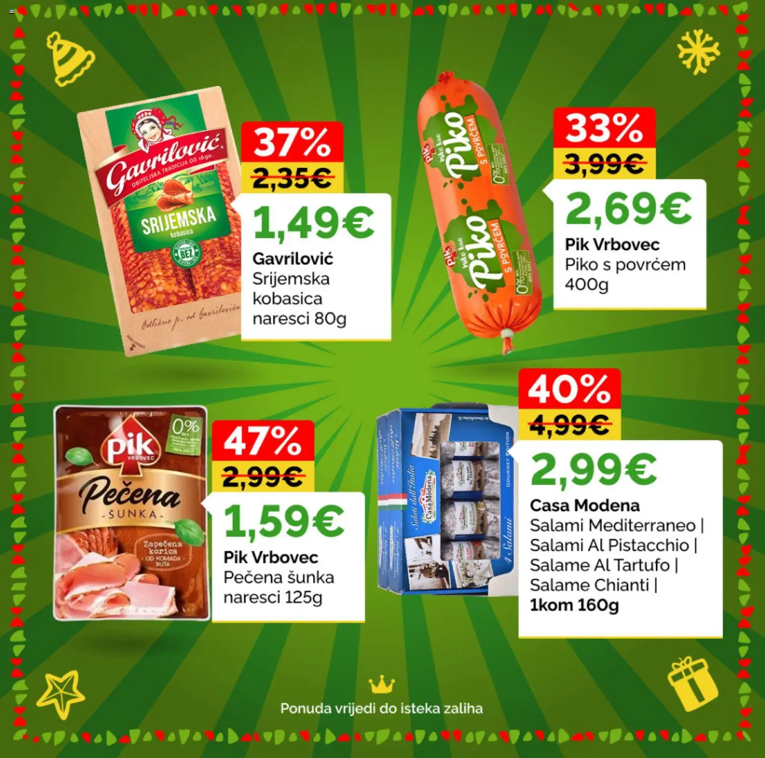 Žabac katalog | vrijedi od 29.12.2025 | Stranica: 2 | Proizvodi: Šunka, Kobasica, Pik Vrbovec