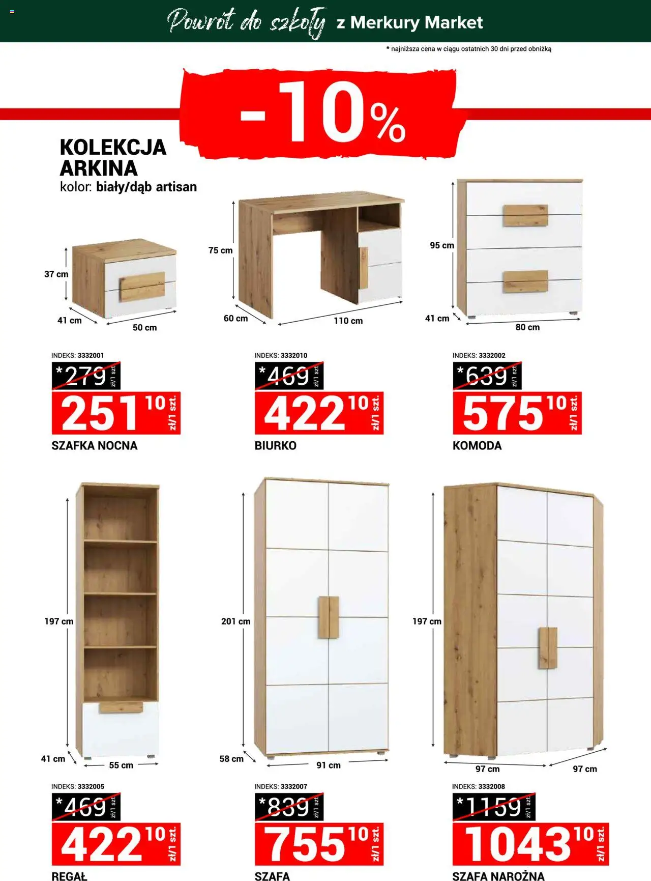 Merkury Market Gazetka - Powrót do szkoły od 23.08.2025 | Strona: 3 | Produkty: Szafa, Komoda, Biurko, Szafka nocna