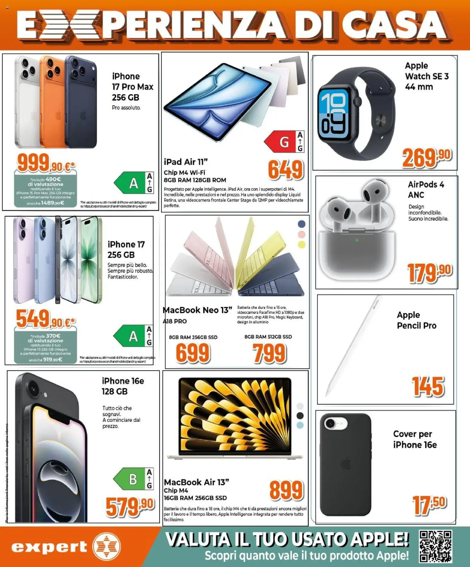 Volantino Expert del 09.04.2026 | Pagina: 7 | Prodotti: Iphone, Videocamera, Ipad, Airpods