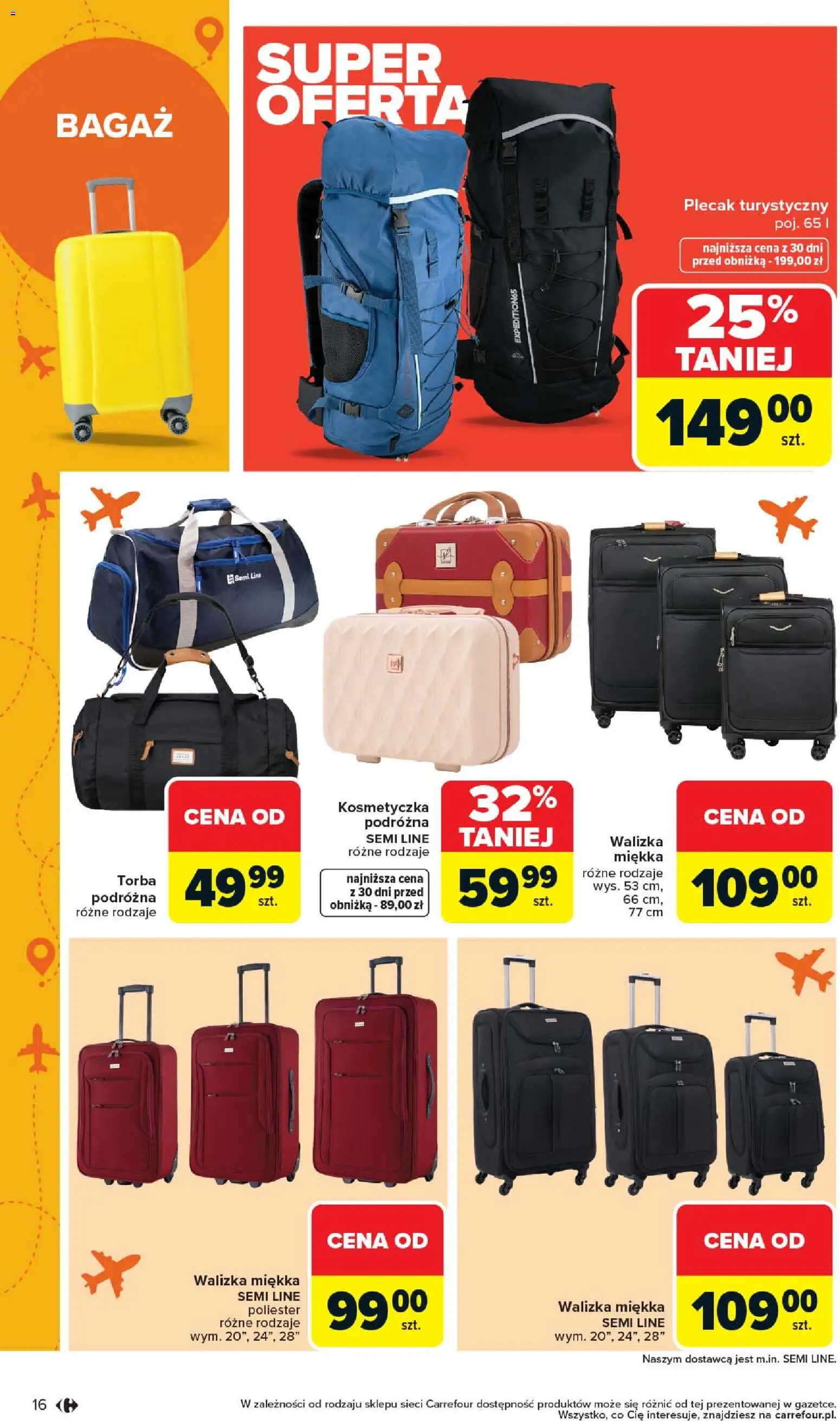 Carrefour gazetka - Łap super okazje od 27.04.2026 | Strona: 16 | Produkty: Plecak, Walizka, Torba