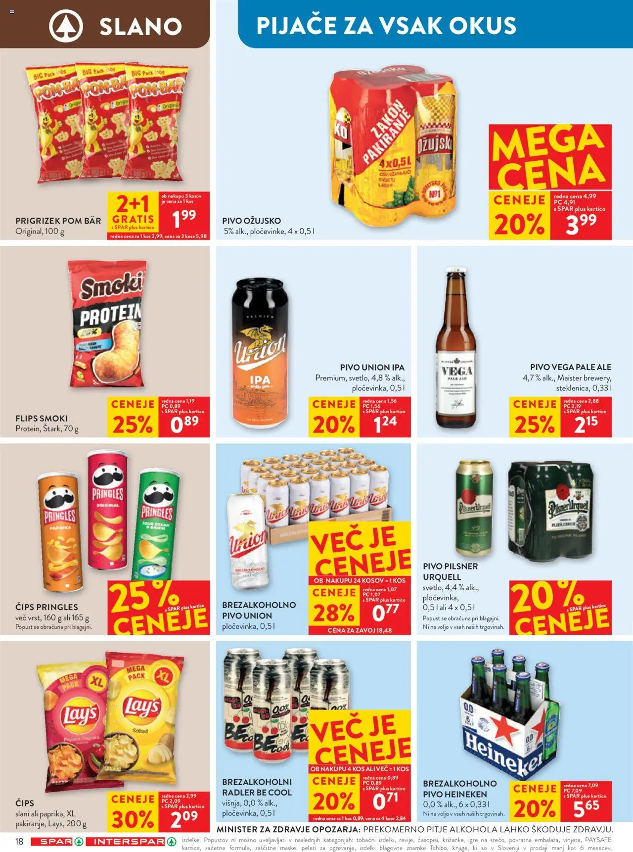 Novi Spar katalog ponudbe – veljaven od 08.10.2025 | Stran: 25 | Izdelki: Falafel, Kos, Flips, Pivo