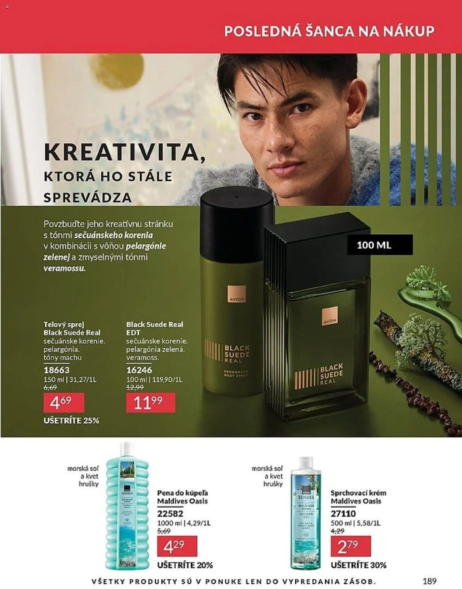 Nové Avon akcie – leták je platný od 01.12.2025 | Strana: 189 | Produkty: Pena do kúpeľa, Krém, Soľ, Hrušky